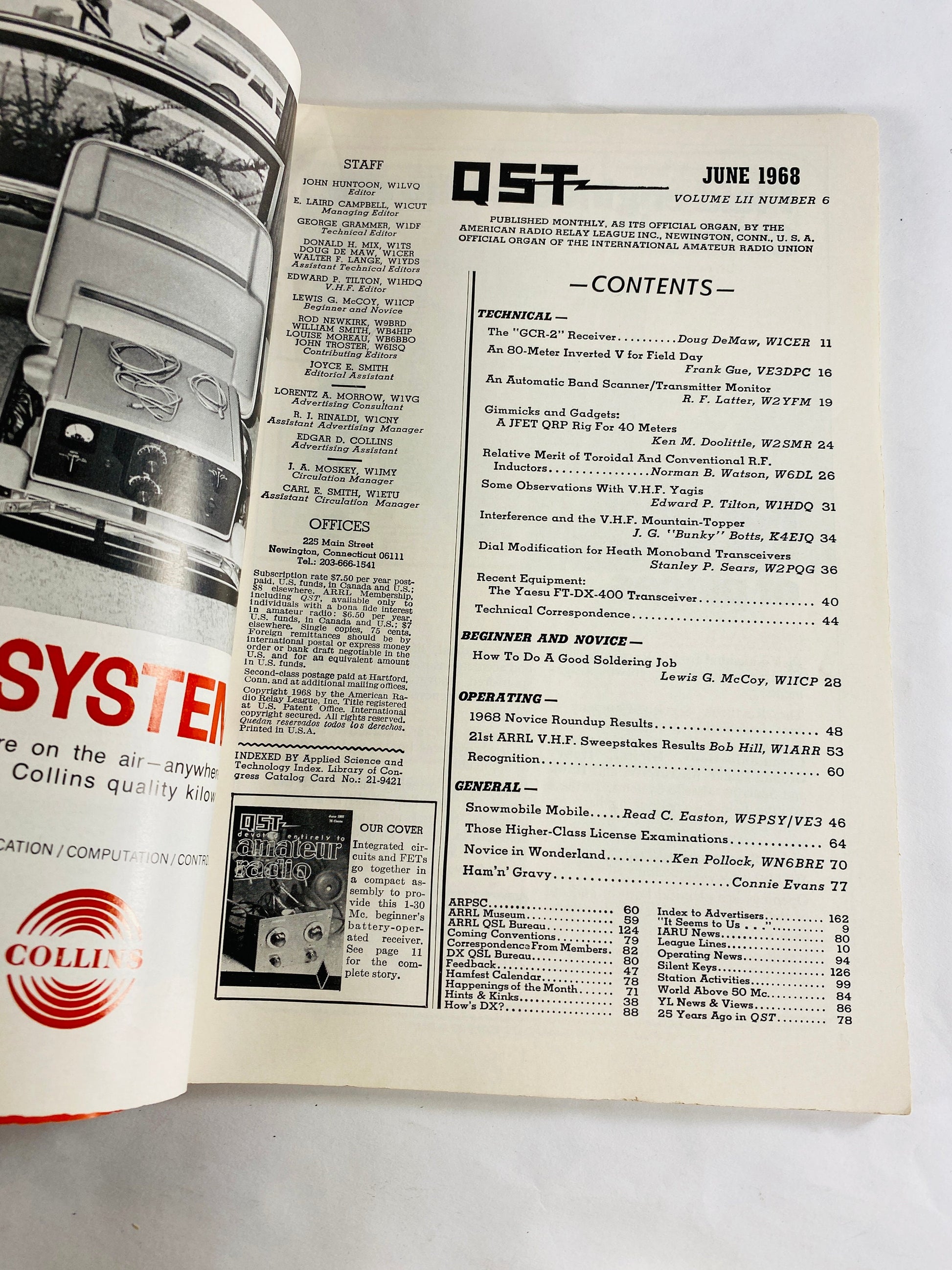 1966-1969 QST AARL Radio vintage magazine Operator's Guide Amateur license. Electronic engineer gift communications