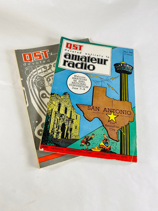 1968 QST AARL Radio vintage magazine San Antonio Convention Operator's Guide Amateur license. Electronic engineer gift communications