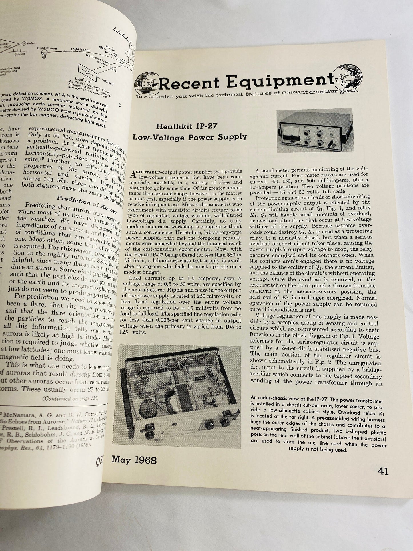 1968 QST AARL Radio vintage magazine San Antonio Convention Operator's Guide Amateur license. Electronic engineer gift communications