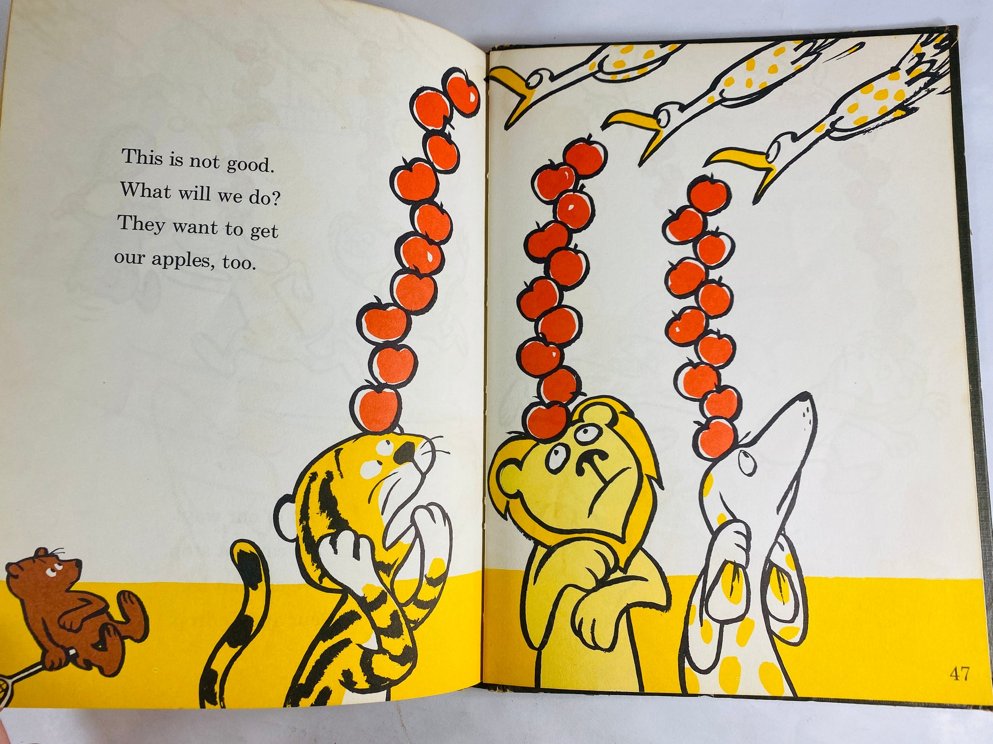 Ten Apples Up on Top vintage Dr Seuss book circa 1961 by Theodor Geisel collectible children's book early beginning reader BCE