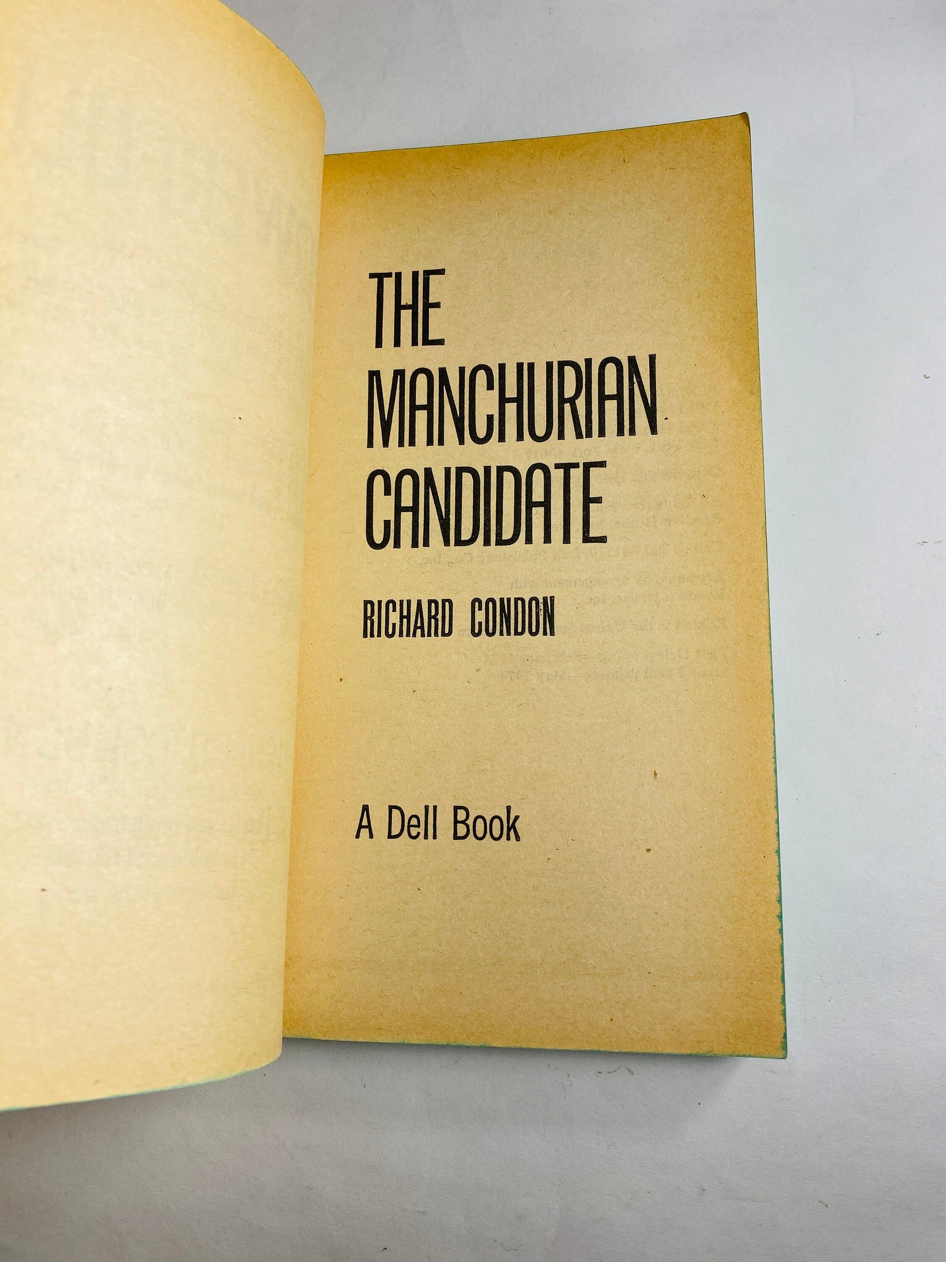 Manchurian Candidate vintage paperback book by Richard Condon circa 1974 Political thriller about becoming a Communist assassin