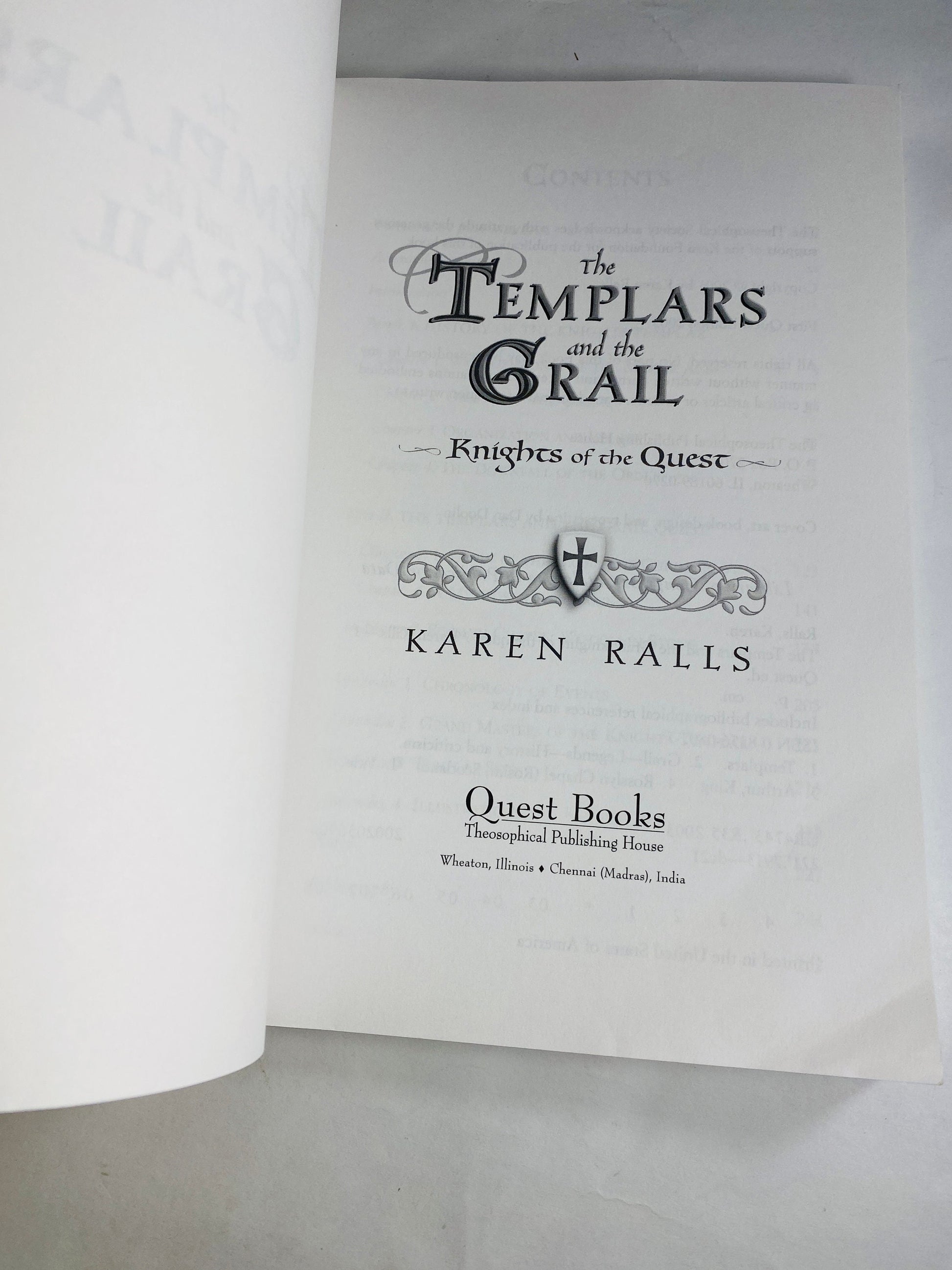 Templars and the Grail vintage paperback book by Karen Ralls Knights of the Quest Medieval myths and facts