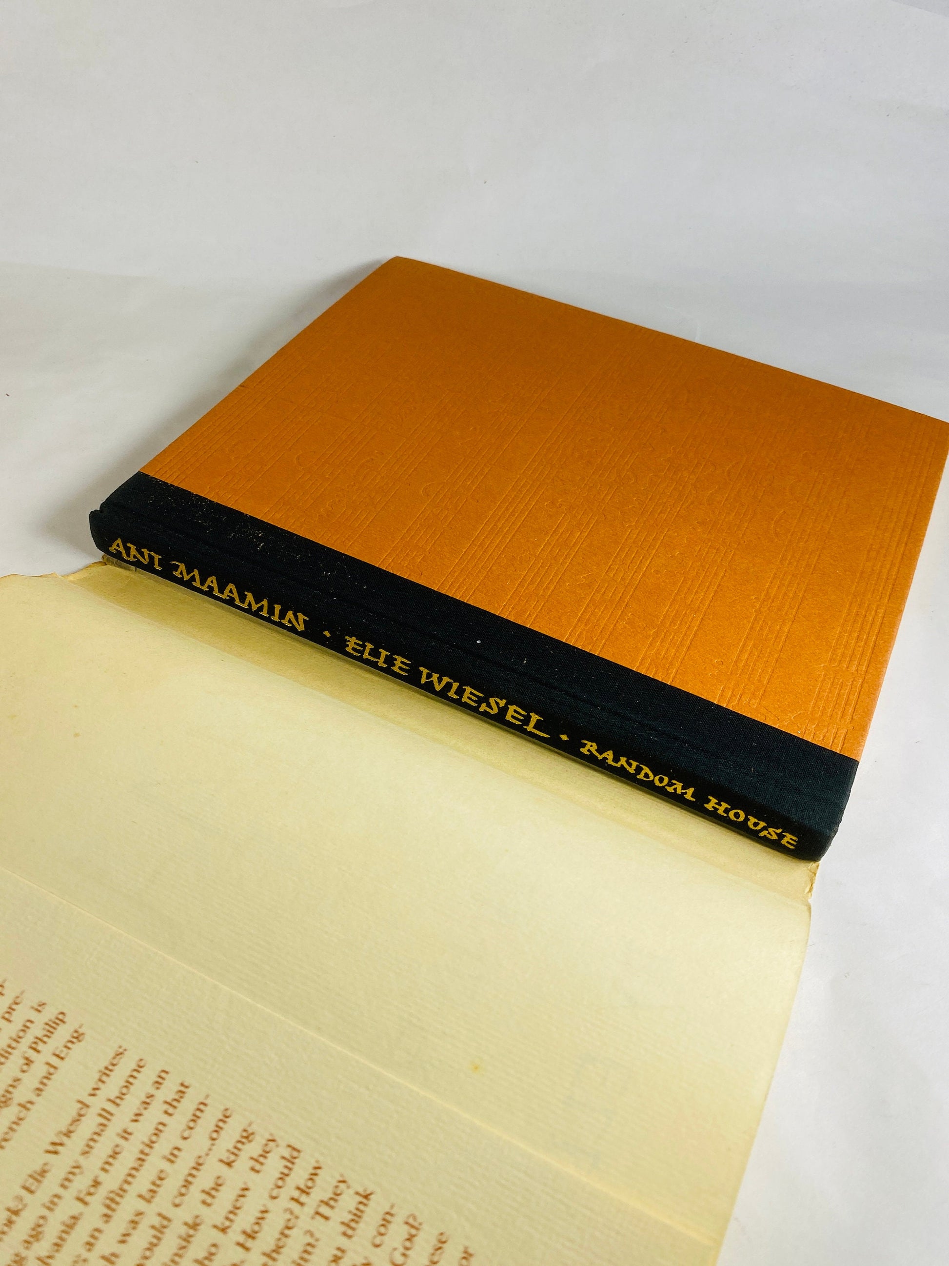 Elie Wiesel Ani Maamin First Edition vintage book Holocaust survivor Lost and Found Again circa 1973 Nobel Peace Prize Israel