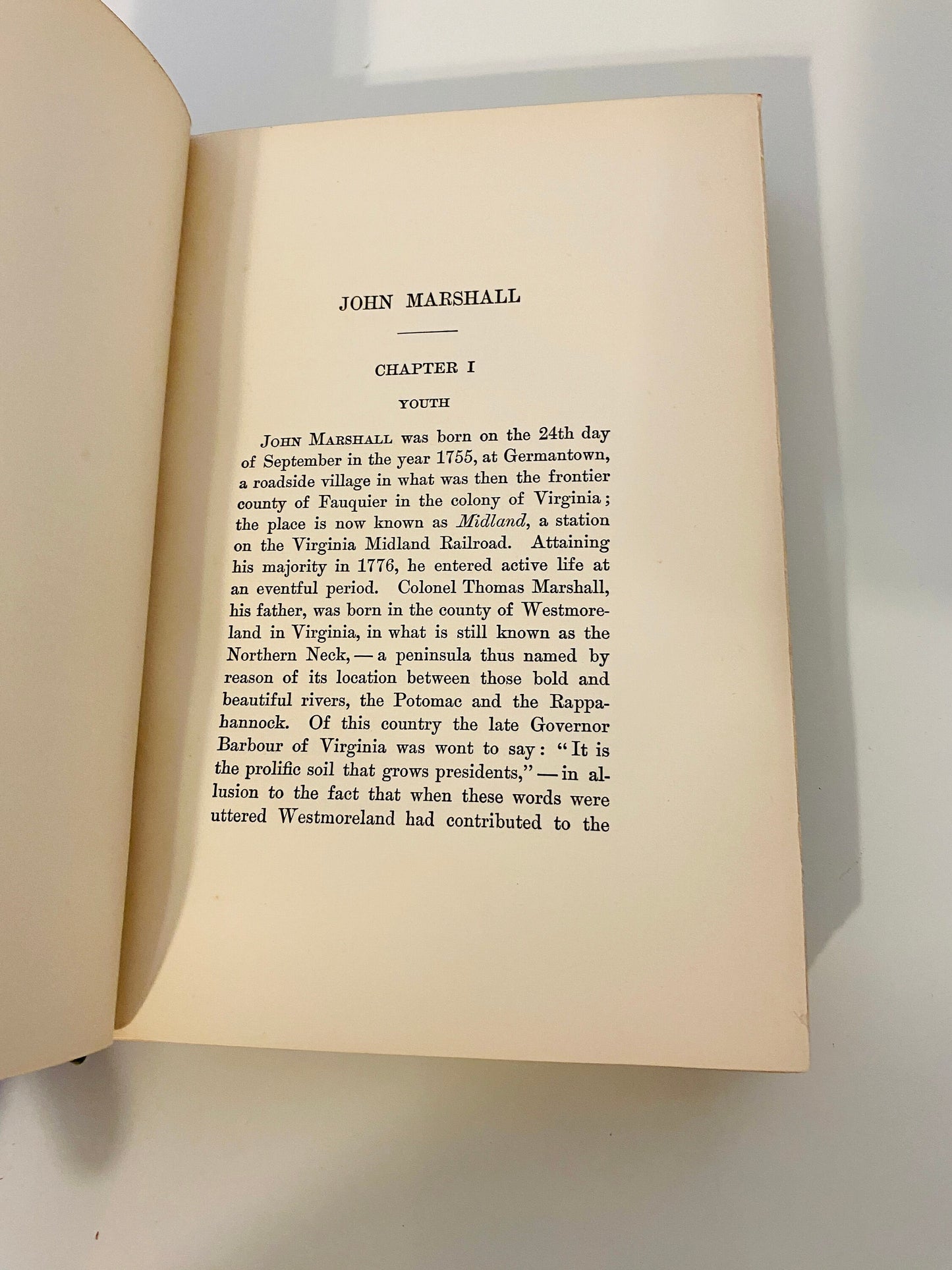 John Marshall ANTIQUE biography, speeches and correspondence by Allan Margruder circa 1898 Vintage book gift Chief Justice Supreme Court