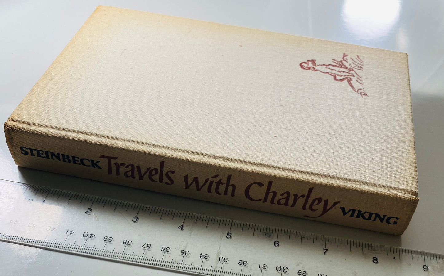 Travels with Charley by John Steinbeck EARLY PRINTING vintage book circa 1962 Story of a man and his dog on a journey Gift for Dog Mom Dad