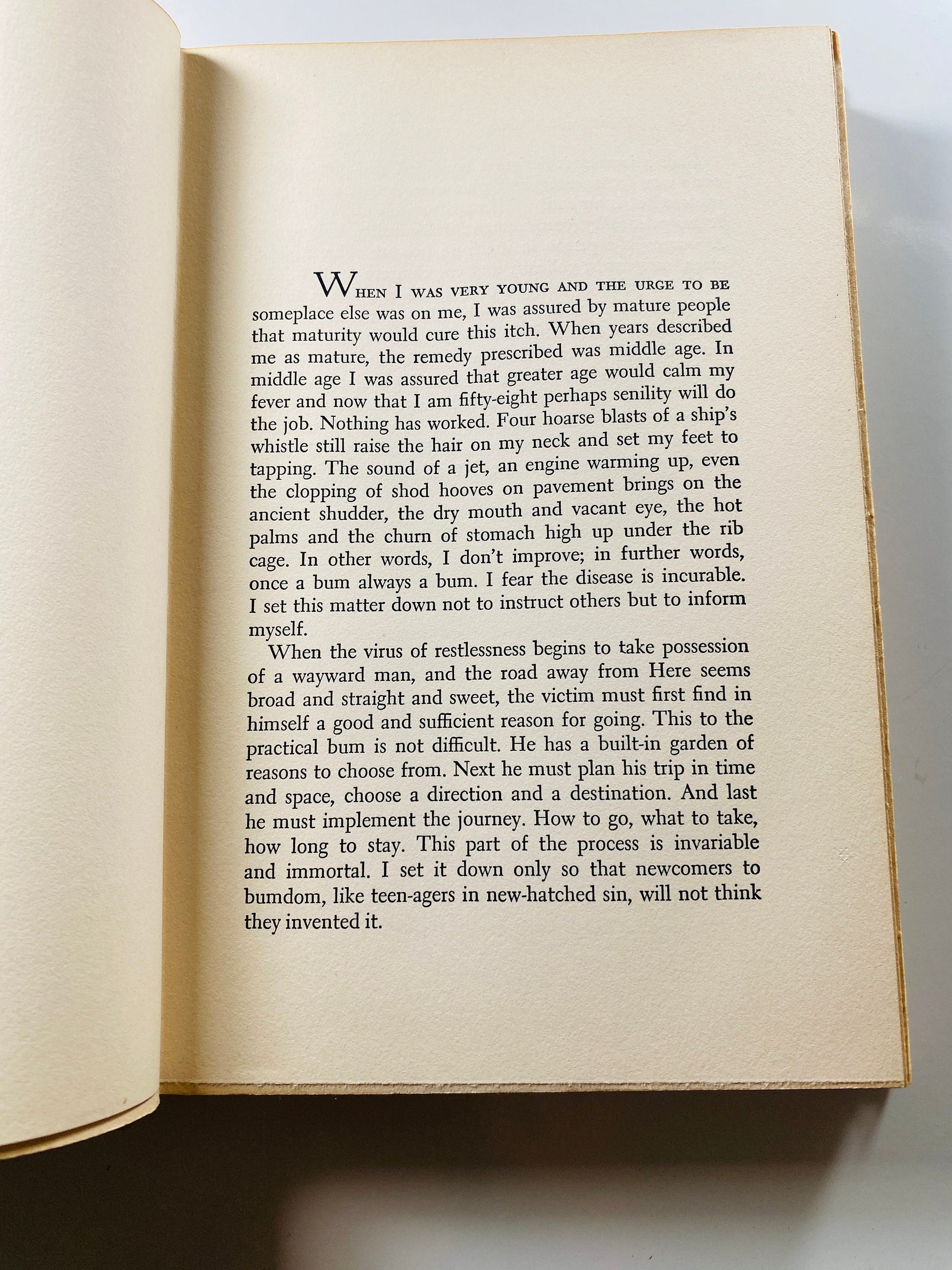 Travels with Charley by John Steinbeck EARLY PRINTING vintage book circa 1962 White home decor. Story of a man and his dog on a journey