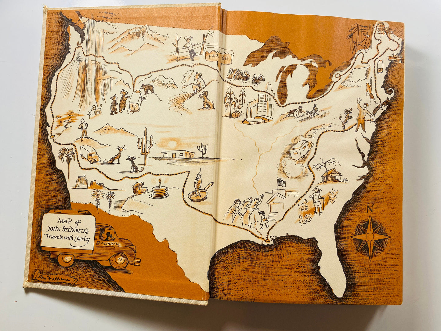 Travels with Charley by John Steinbeck EARLY PRINTING vintage book circa 1962 Story of a man and his dog on a journey Gift for Dog Mom Dad