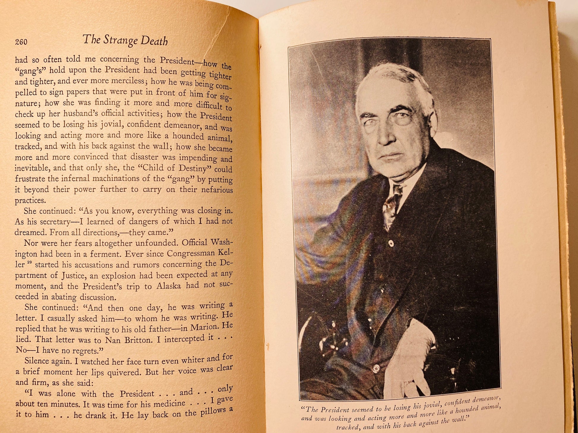 Strange Death of President Harding vintage book from The Diaries Of Gaston B Means circa 1930 Rare Collectible gift