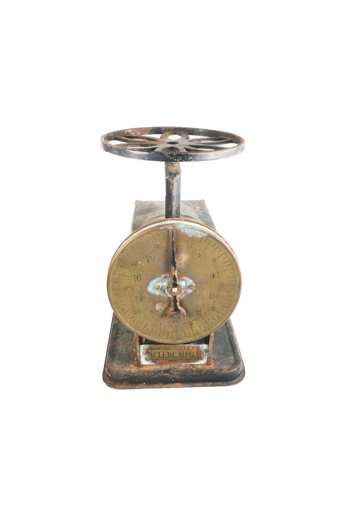 Antique Victorian scale Laclede Manufacturing Company St Louis Missouri vintage Bronze brass unique decor steampunk American patriot