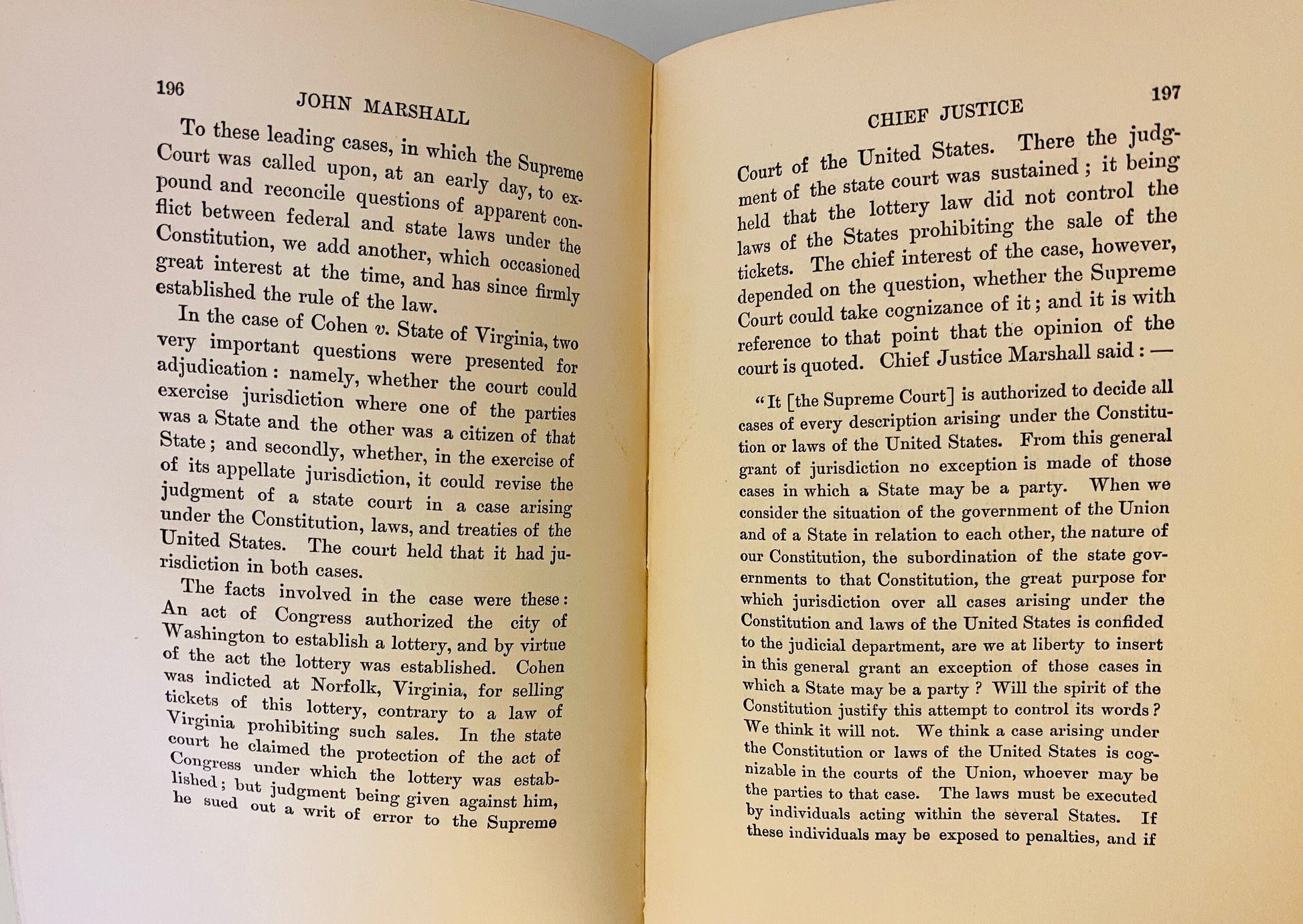 John Marshall ANTIQUE biography, speeches and correspondence by Allan Margruder circa 1898 Vintage book gift Chief Justice Supreme Court