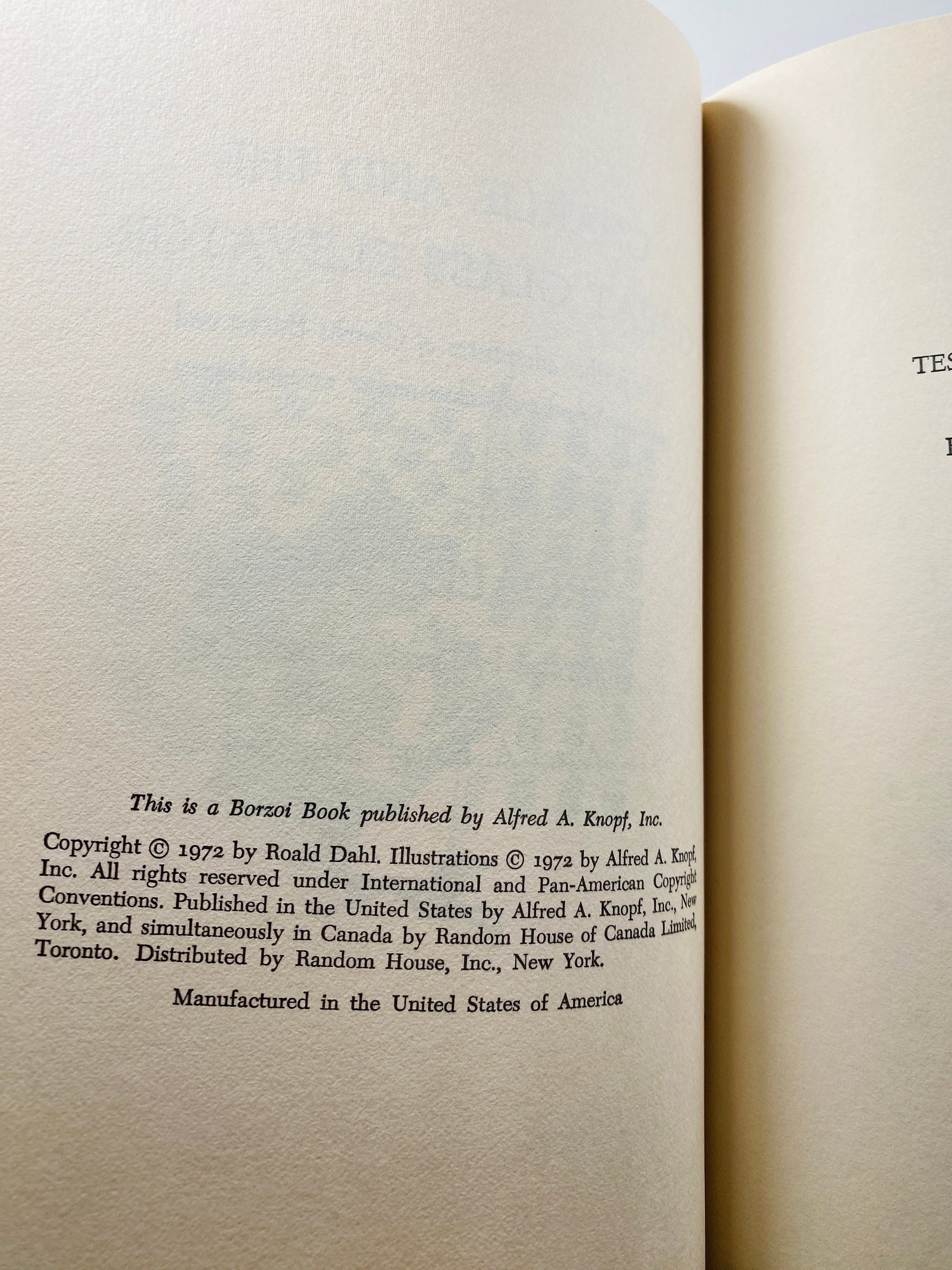 Charlie and the Great Glass Elevator by Roald Dahl. EARLY PRINTING vintage book circa 1972 Collector gift!