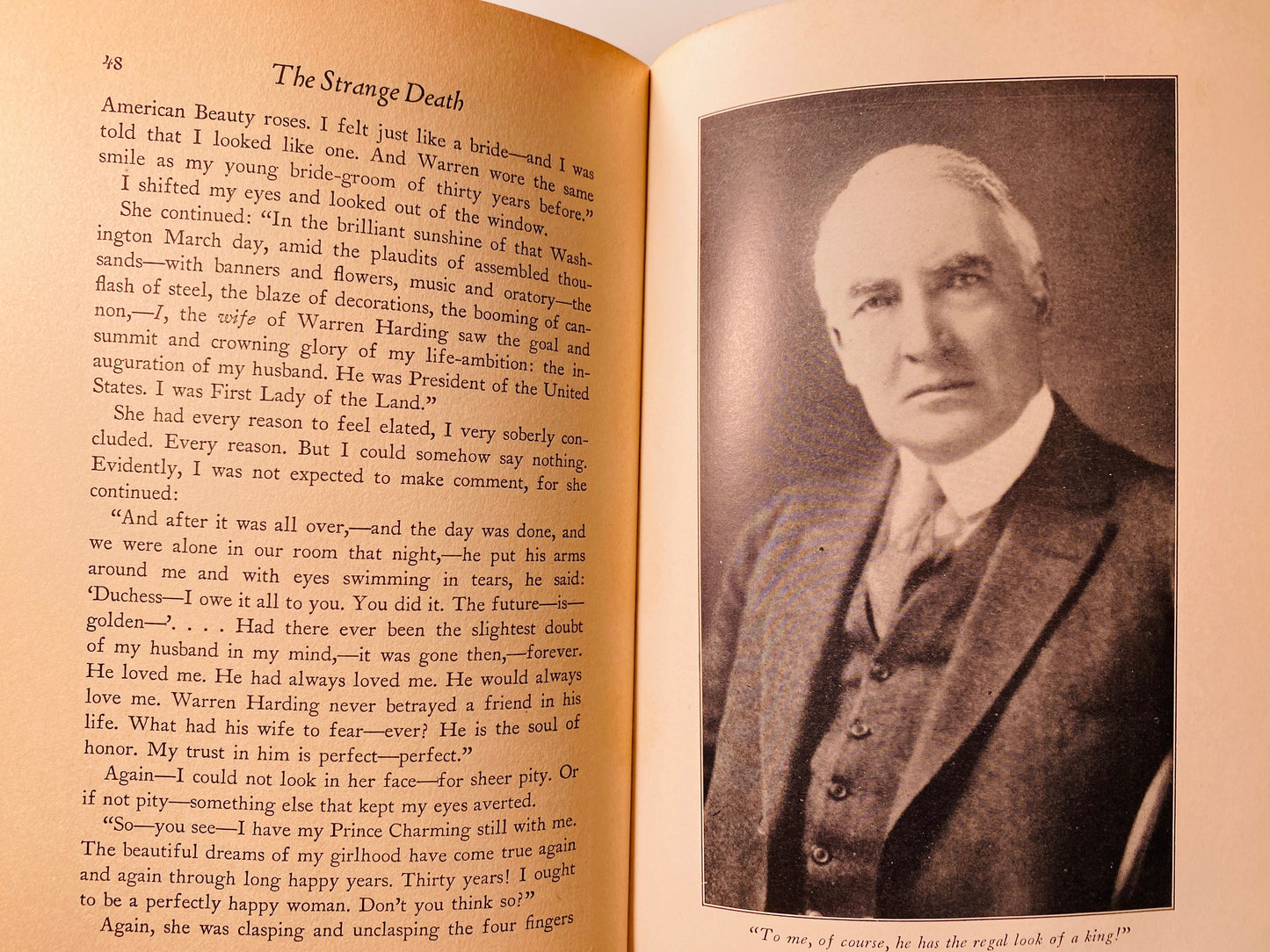 Strange Death of President Harding vintage book from The Diaries Of Gaston B Means circa 1930 Rare Collectible gift