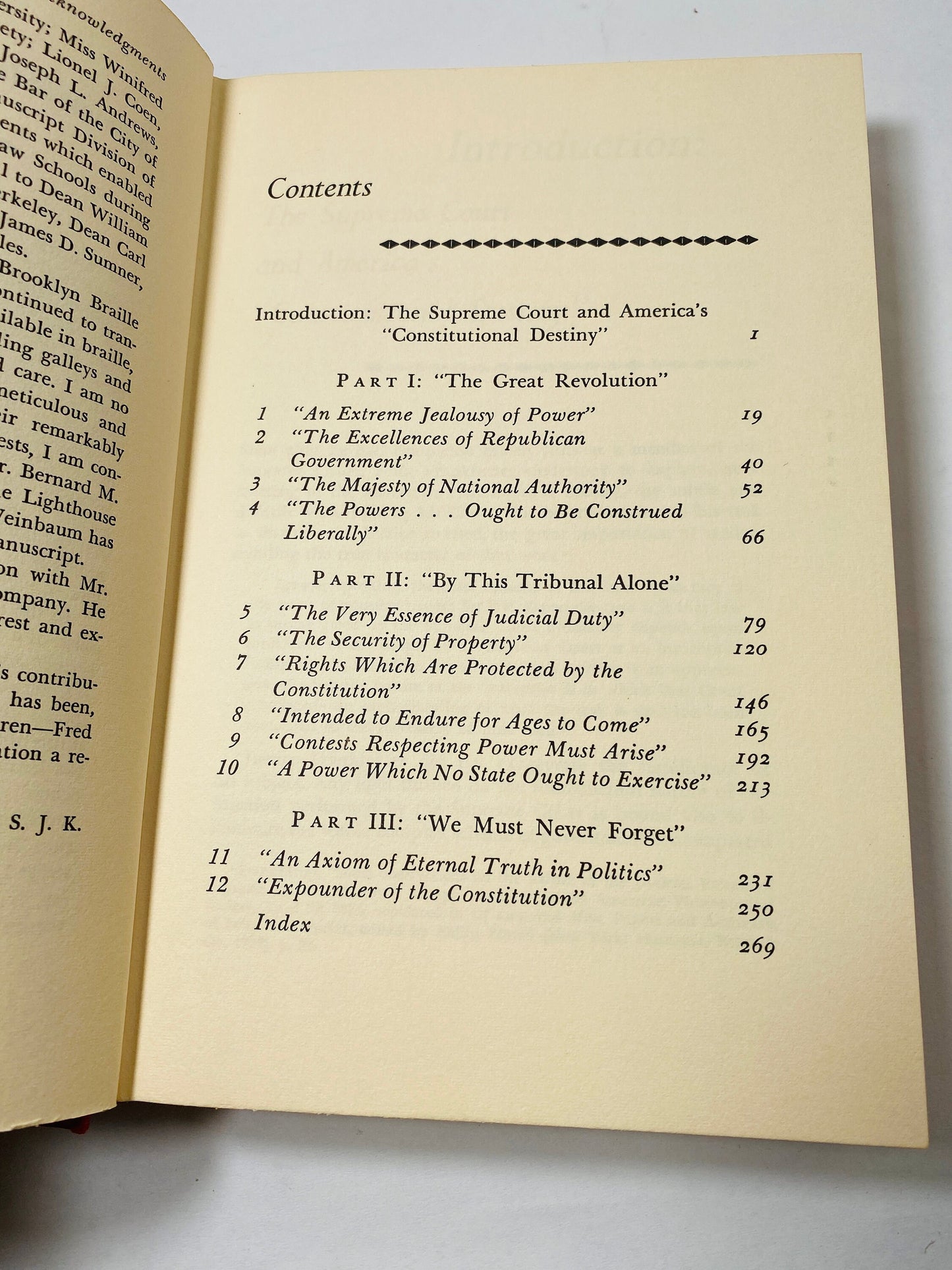 John Marshall and Alexander Hamilton FIRST EDITION vintage book about the American Constitution by Samuel Konefsky circa 1972 history gift