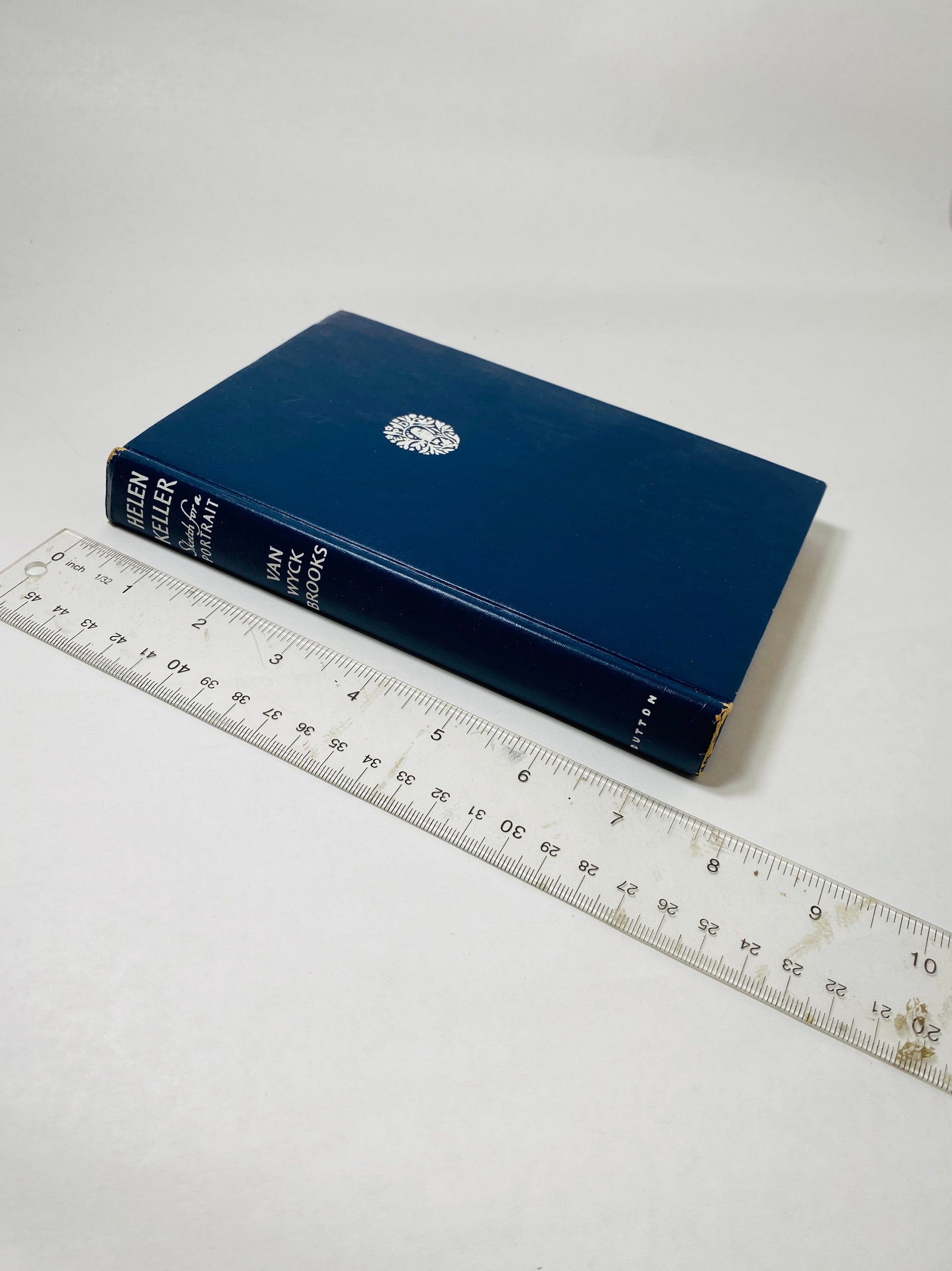 Helen Keller Biography of deaf and blind Helen with Anne Sullivan vintage book by Van Wyck Brooks circa 1956