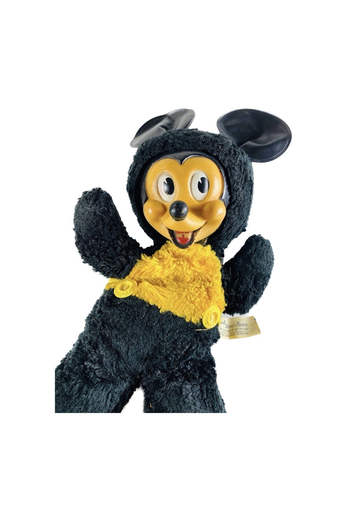 Original Mickey Mouse vintage Disney collectible circa 1950 Gund Sani-Foam Rubber Face plush doll J Swedlin New York gift