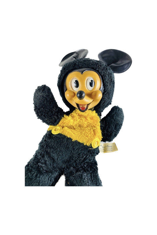 Original Mickey Mouse vintage Disney collectible circa 1950 Gund Sani-Foam Rubber Face plush doll J Swedlin New York gift