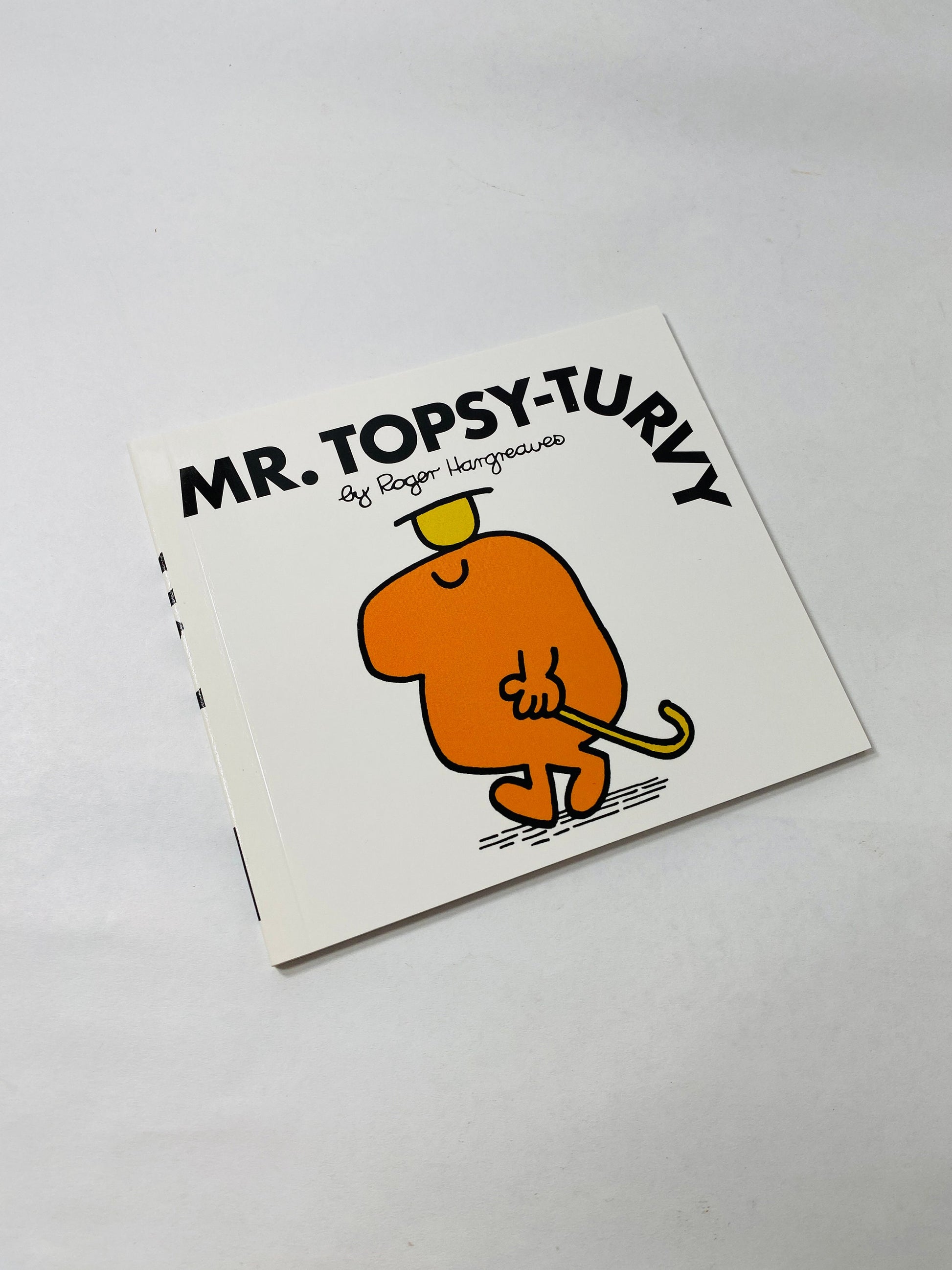 Mr. Lazy Mr Men vintage paperback books by Roger Hargreaves circa 1990 Children's books. Easter basket stuffer Topsy Turvy Silly Uppity