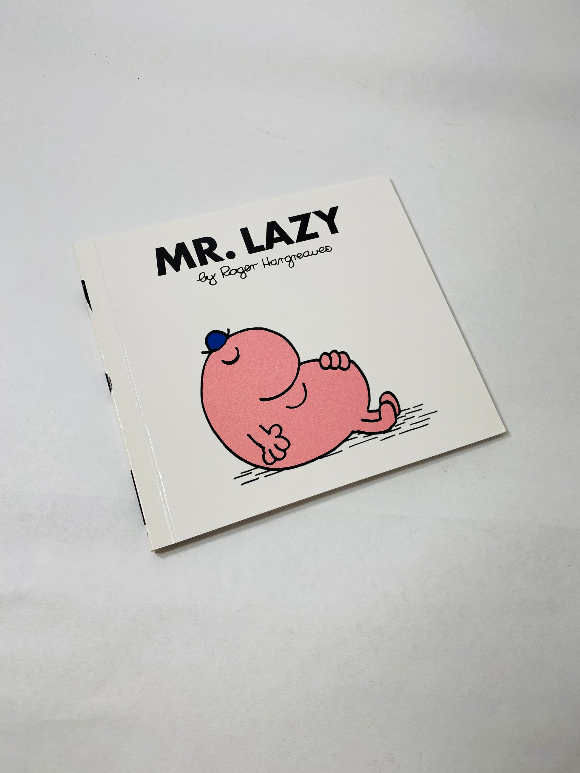 Mr. Lazy Mr Men vintage paperback books by Roger Hargreaves circa 1990 Children's books. Christmas stocking stuffer Chatterbox Funny Lazy