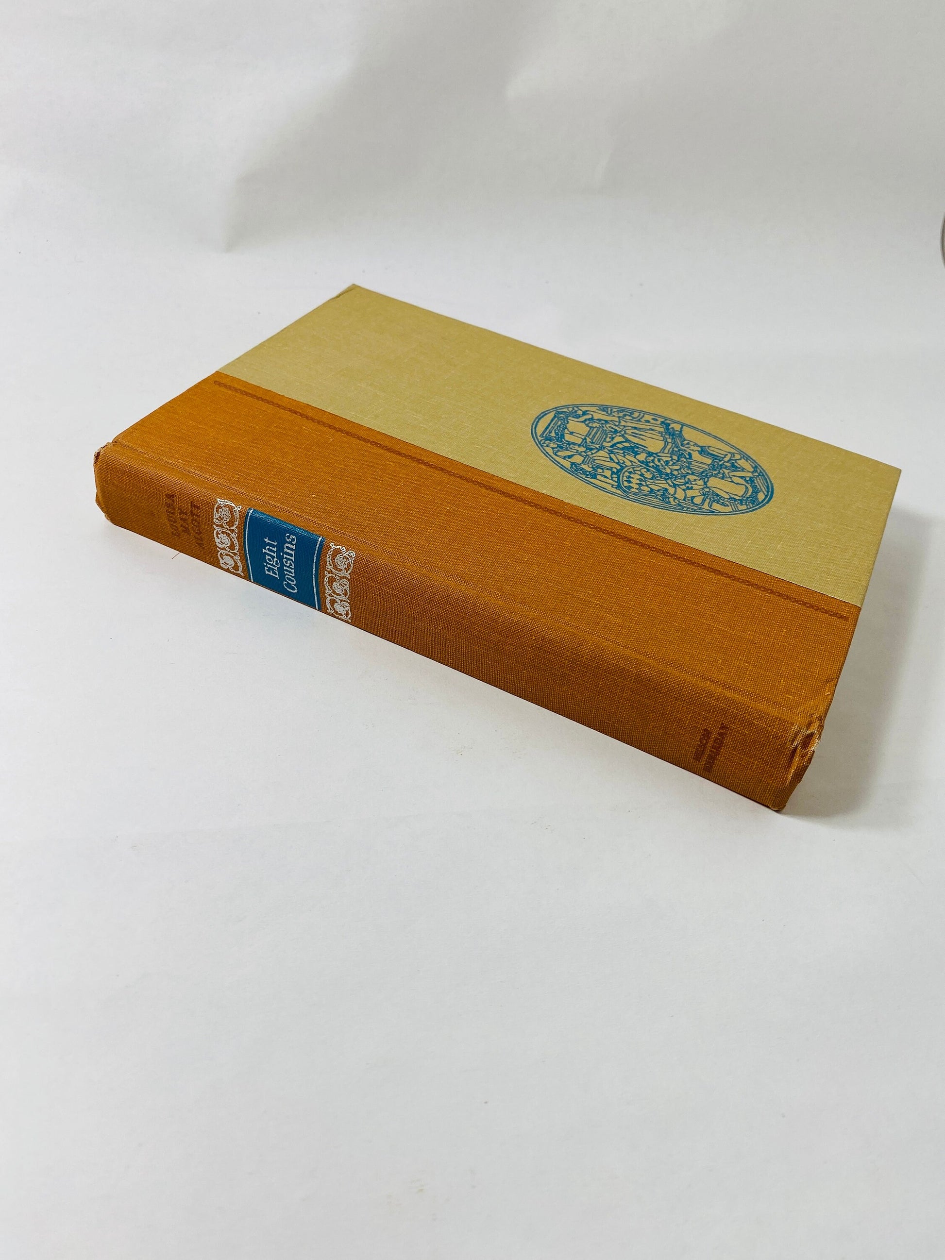 Louisa May Alcott vintage beige books circa 1966 Little Men, Jo's Boys, Under the Lilacs, Eight Cousins, Jack and Jill Nelson Doubleday