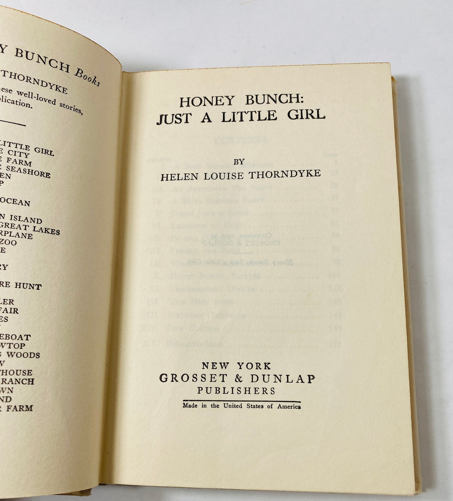 Honey Bunch vintage book circa 1948 with dust jacket by Helen Louise Thorndyke story emphasizes good manners, kindness, and optimism