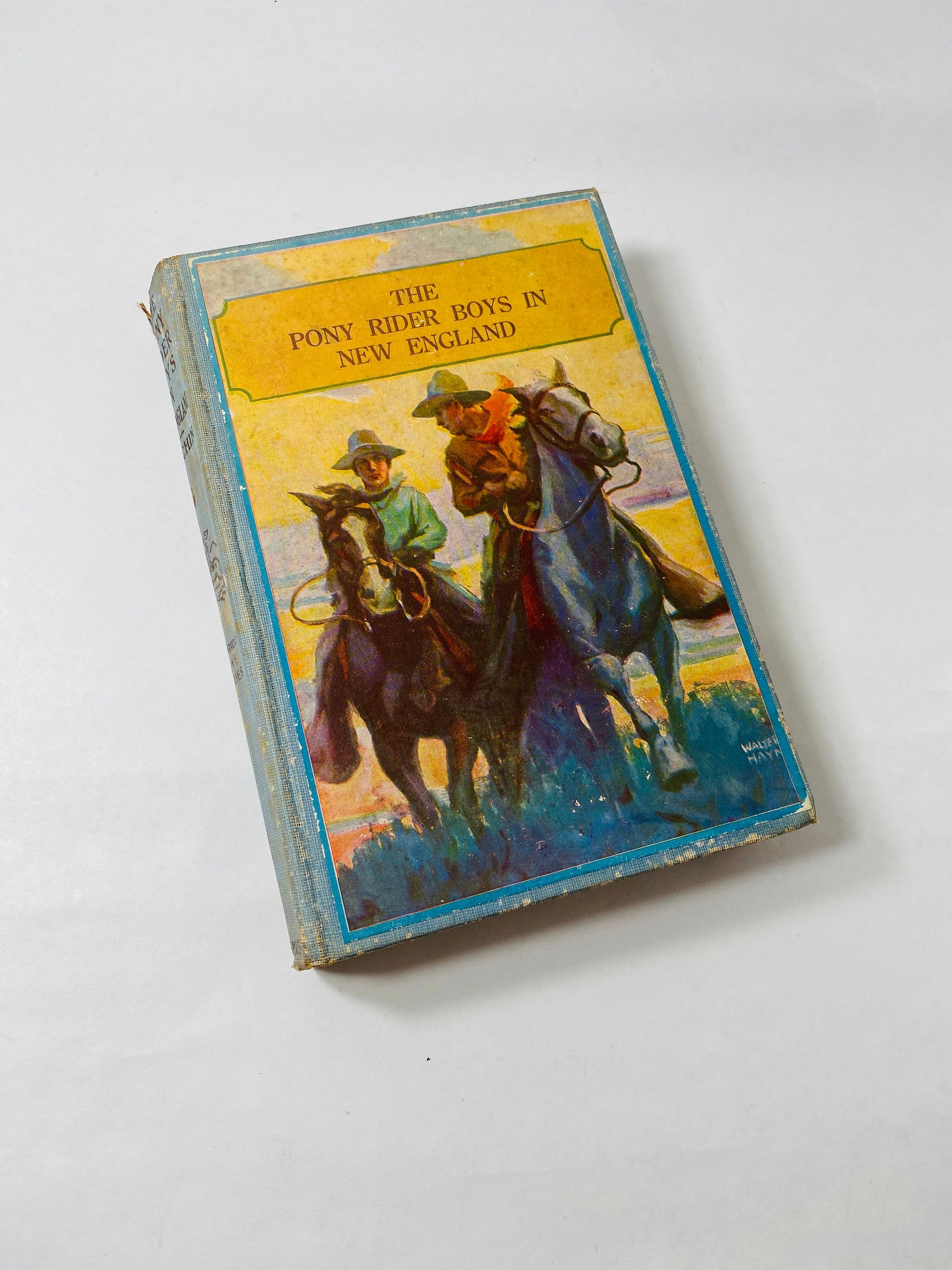 1924 Antique Pony Rider Boys in New England book by Frank Gee Patchin Vintage book Saalfield Publishing Company Cowboy western