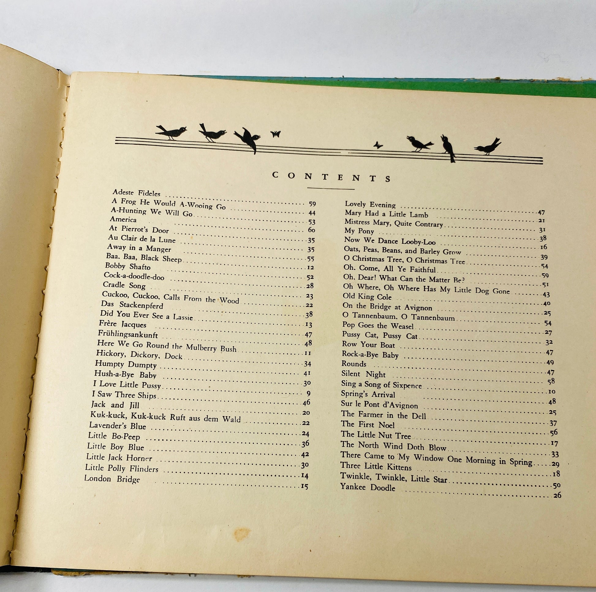 Songs with Music Kindergarten Music Hour Vintage children's book circa 1935 edited by Mary Nancy Graham
