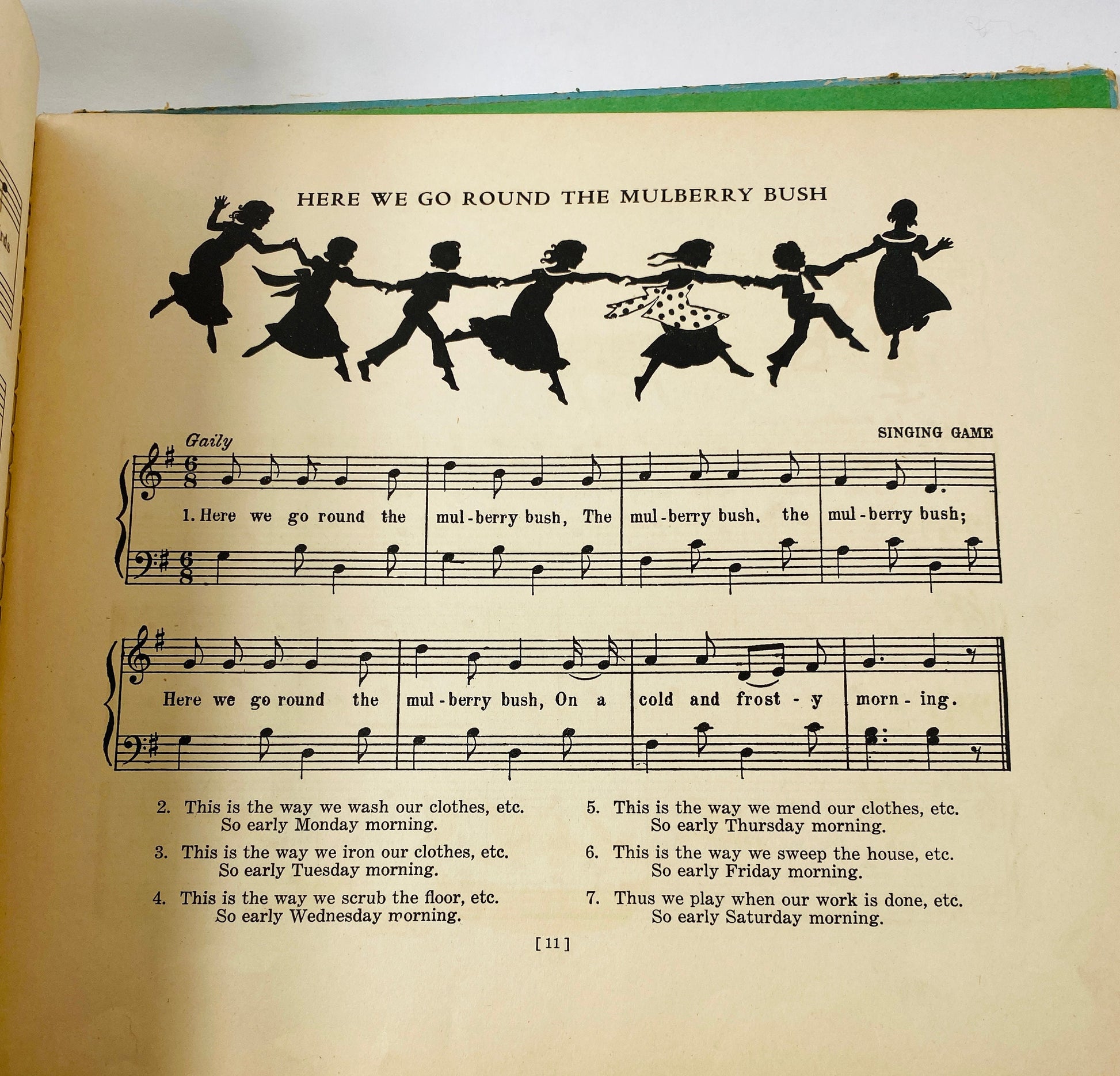 Songs with Music Kindergarten Music Hour Vintage children's book circa 1935 edited by Mary Nancy Graham