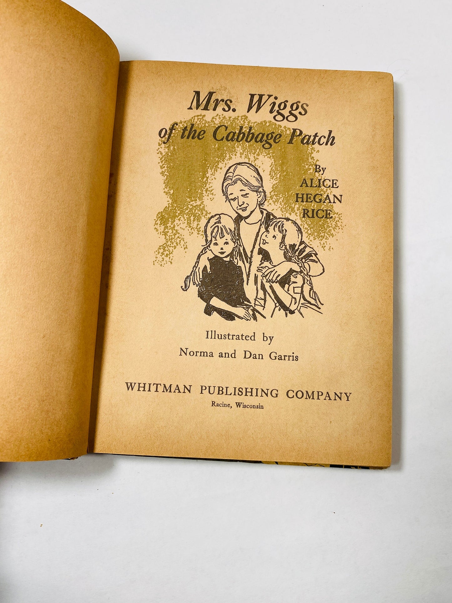 1962 Mrs Wiggs of the Cabbage Patch by Alice Caldwell Hegan Vintage Whitman book about a southern family coping with poverty Green decor