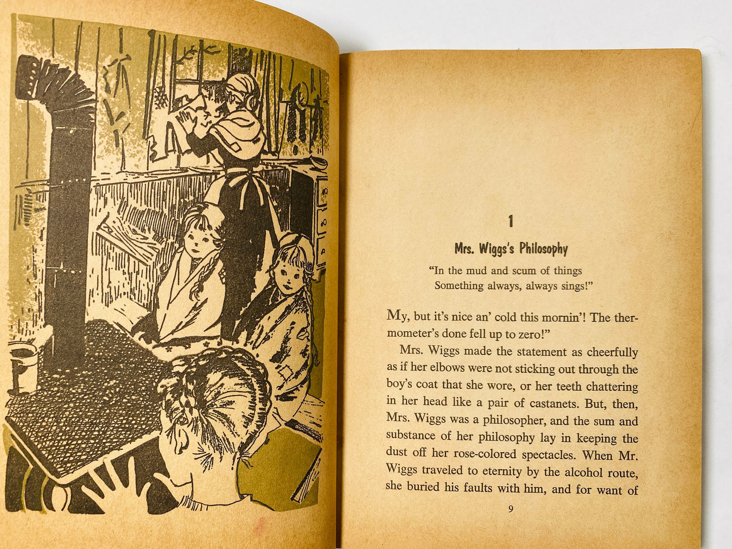 1962 Mrs Wiggs of the Cabbage Patch by Alice Caldwell Hegan Vintage Whitman book about a southern family coping with poverty Green decor