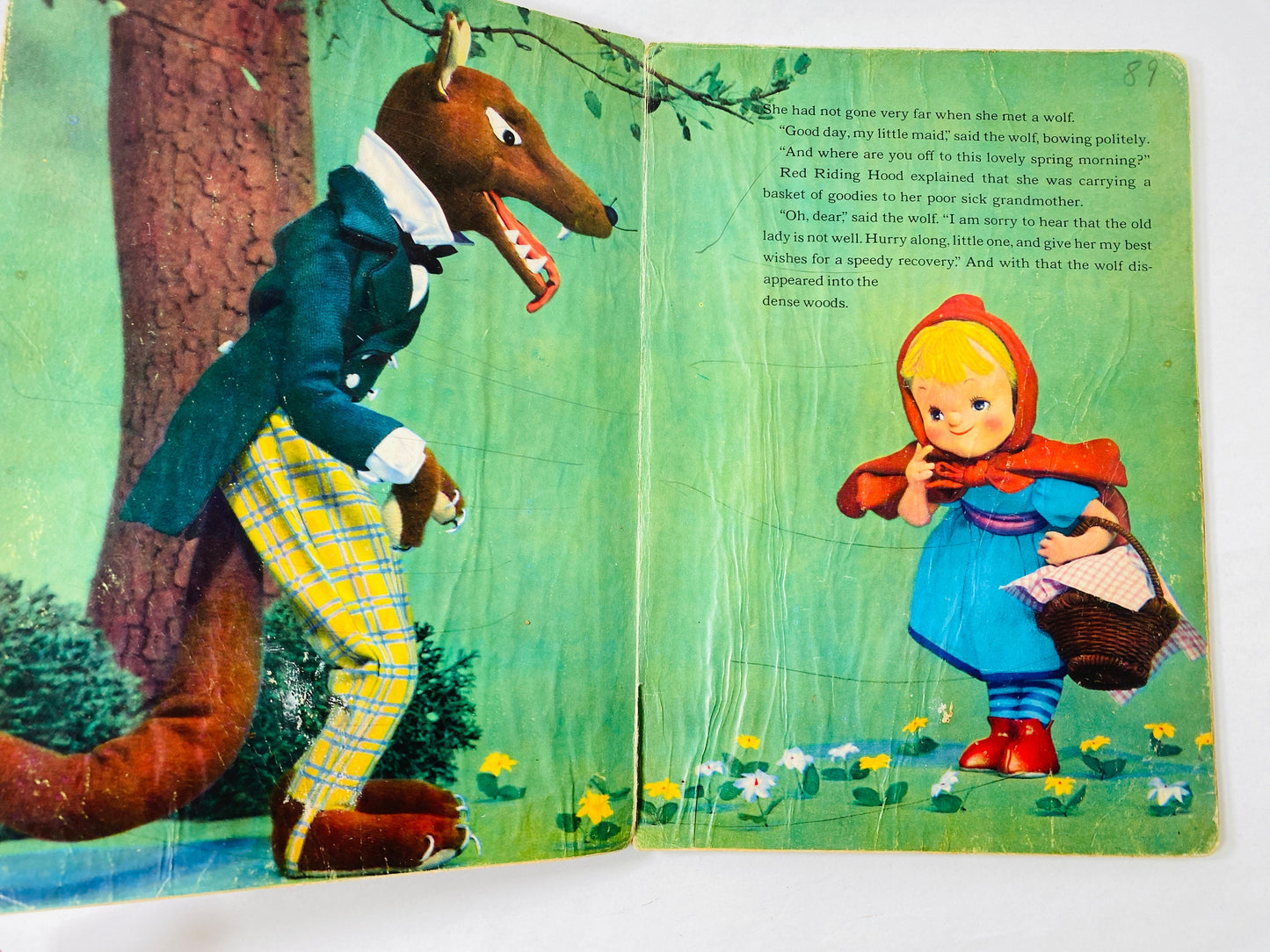 Little Red Riding Hood vintage Living Story Book Shiba Productions manufactured in Japan circa 1962