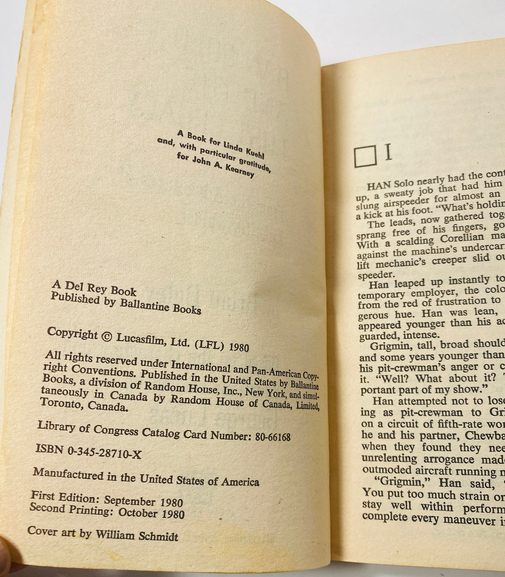 1980 Han Solo and the Lost Legacy vintage paperback book From Adventures of Luke Skywalker Star Wars George Lucas Young Jedi Knights gift