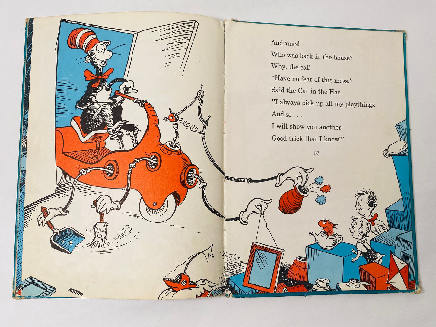 Cat in the Hat by Dr Seuss Book Vintage book EARLY PRINTING circa 1957.