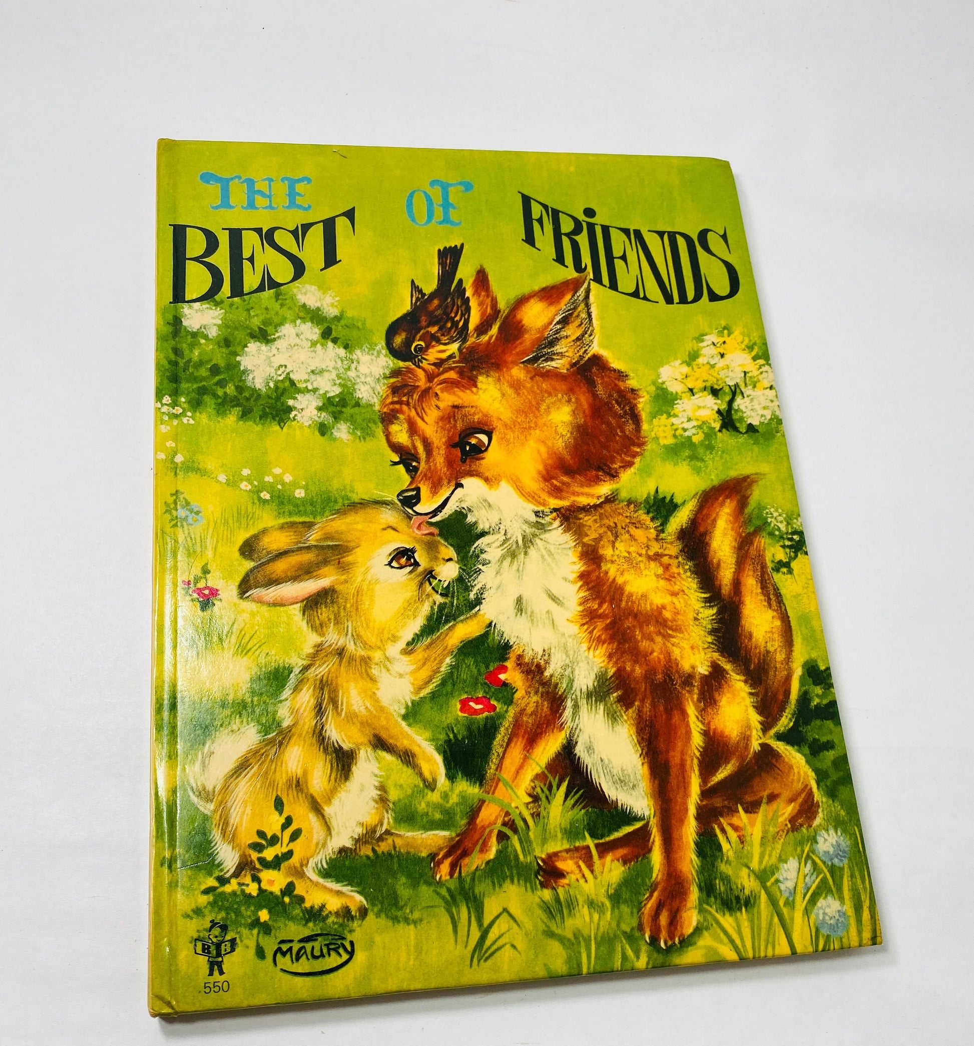 Best of Friends vintage Brimax Children's Book Freddie Adventures Brave Little Fox circa 1970 Nursery Rhymes Bedtime Stories Illustrated