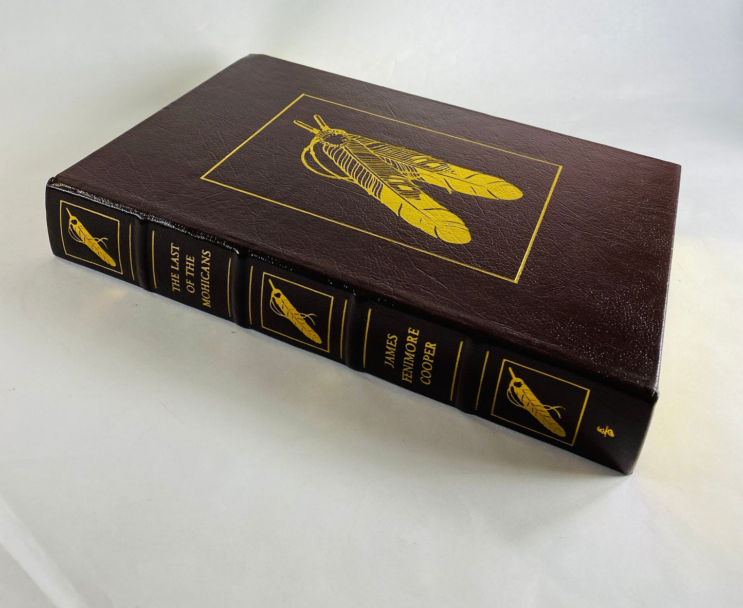 1978 Last of the Mohicans GORGEOUS Vintage Easton Press brown leather book by James Fenimore Cooper gold embossing French and Indian War