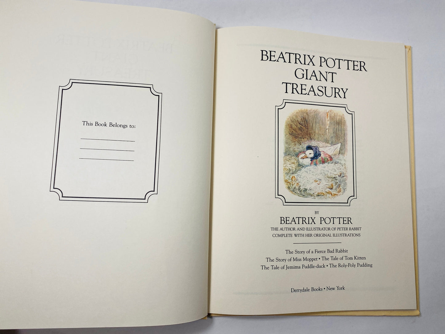 Classic Tales of Beatrix Potter Vintage Giant Treasury book circa 1984 original Peter Rabbit Adventures Christmas stocking stuffer LARGE