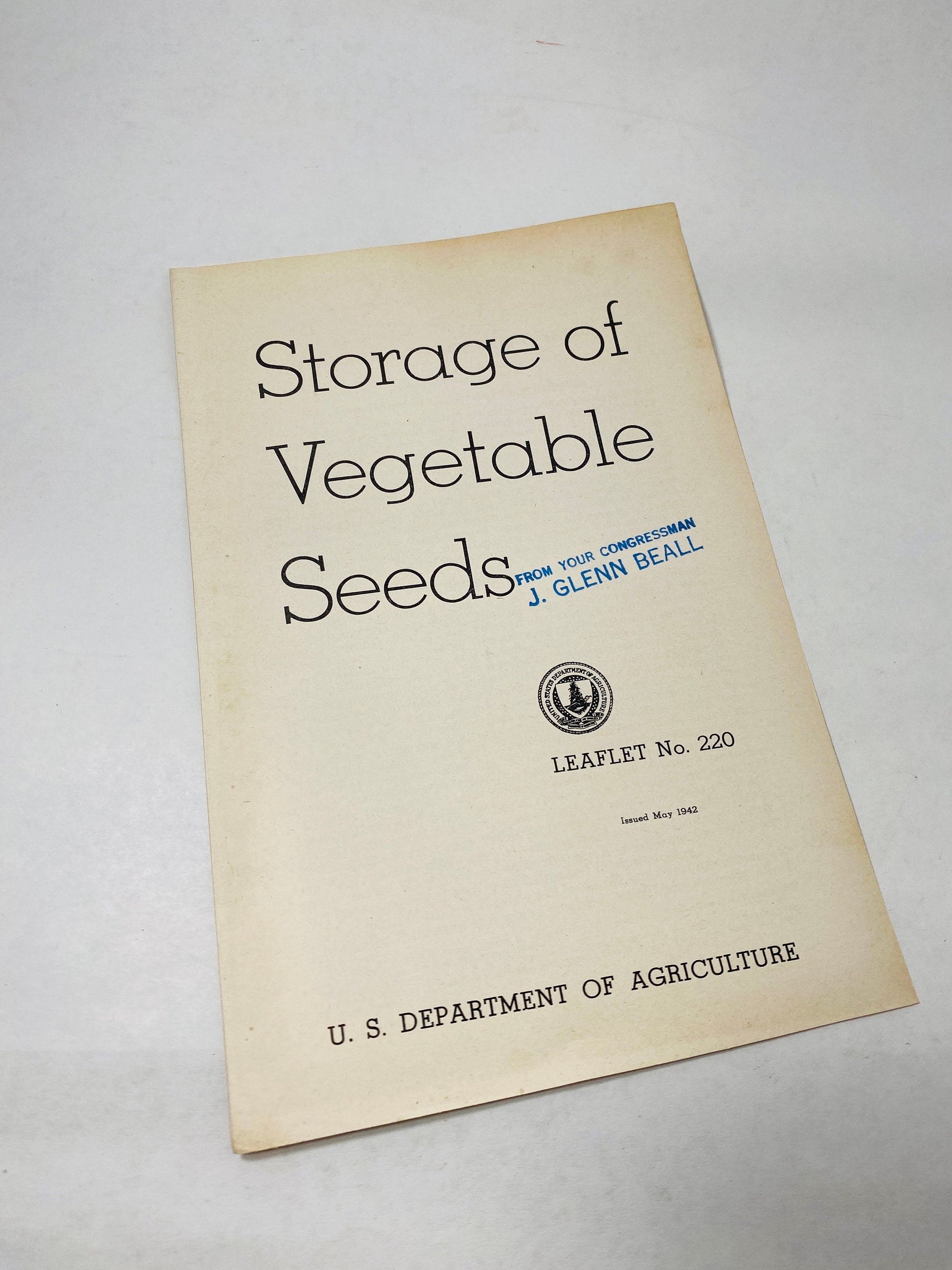 Vintage Agriculture Department farm booklets vegetable seeds garden orchards vineyard corn forest oats plum prune homesteading