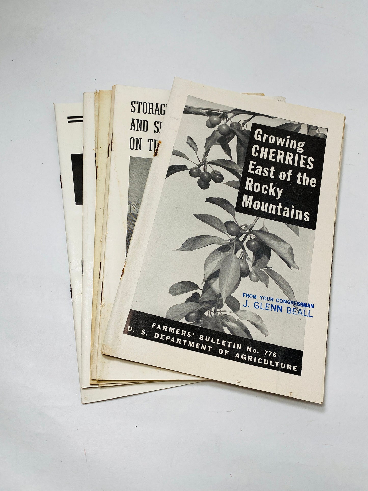 1940s Vintage Agriculture Department farm booklets cherries raspberries corn soybeans peach pear blackberries peanuts homestead