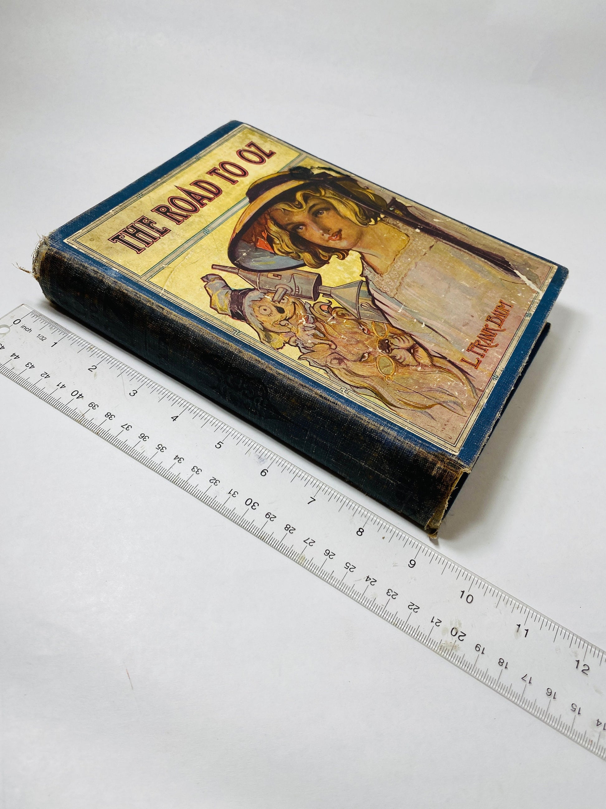 1909 antique Road to Oz vintage book by Frank Baum EARLY EDITION Wizard of Oz series adventure and love Reilly & Lee John R Neill
