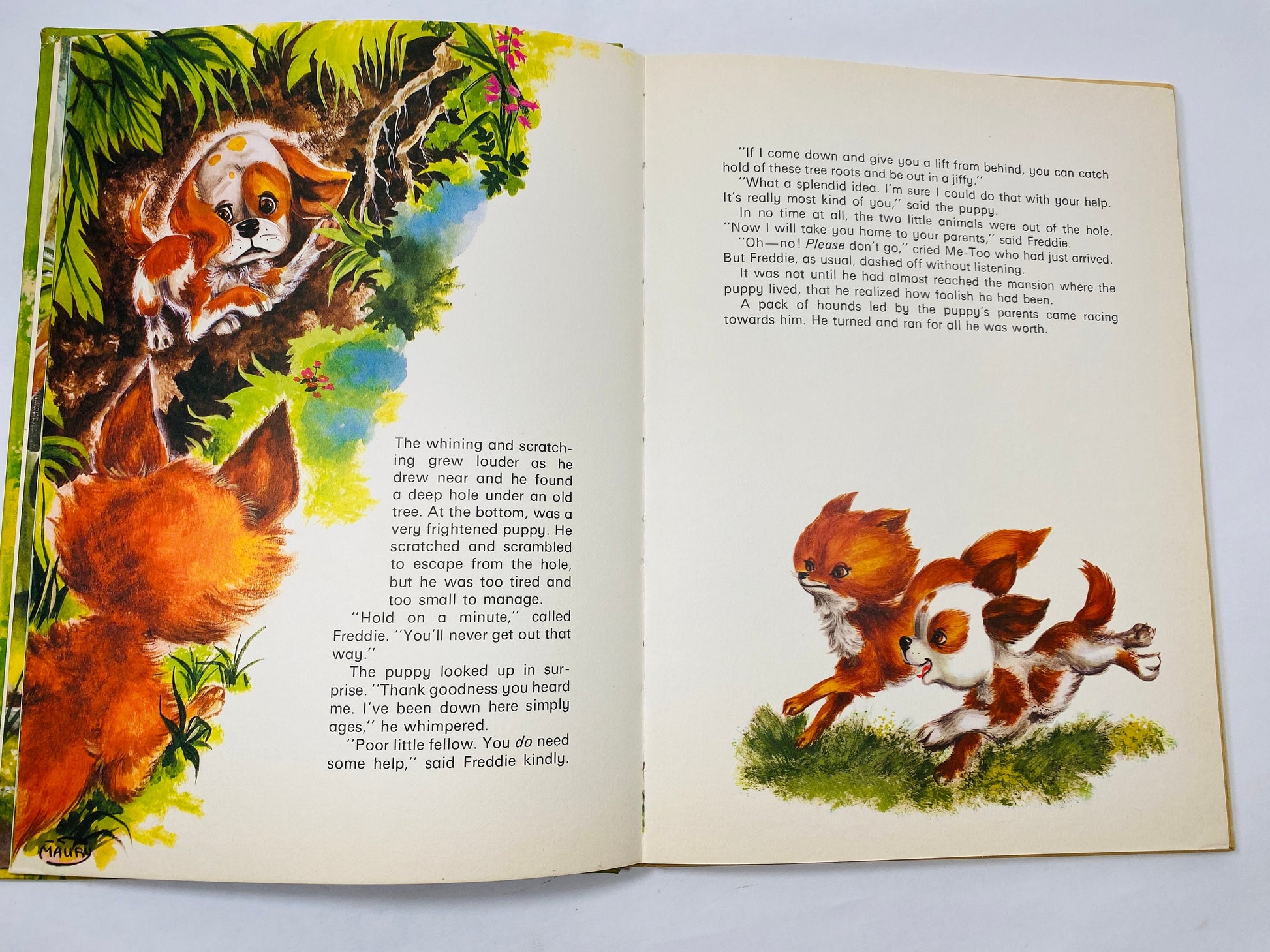 Best of Friends vintage Brimax Children's Book Freddie Adventures Brave Little Fox circa 1970 Nursery Rhymes Bedtime Stories Illustrated