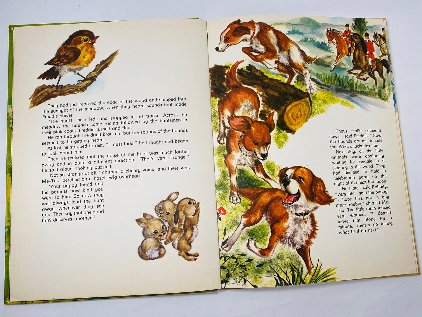 Best of Friends vintage Brimax Children's Book Freddie Adventures Brave Little Fox circa 1970 Nursery Rhymes Bedtime Stories Illustrated