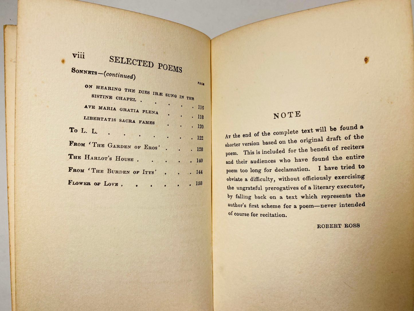 Oscar Wilde vintage poetry book circa 1911 Blue book decor Selected poems of this popular playwright Ballad of Reading Gaol Ave Imperatrix