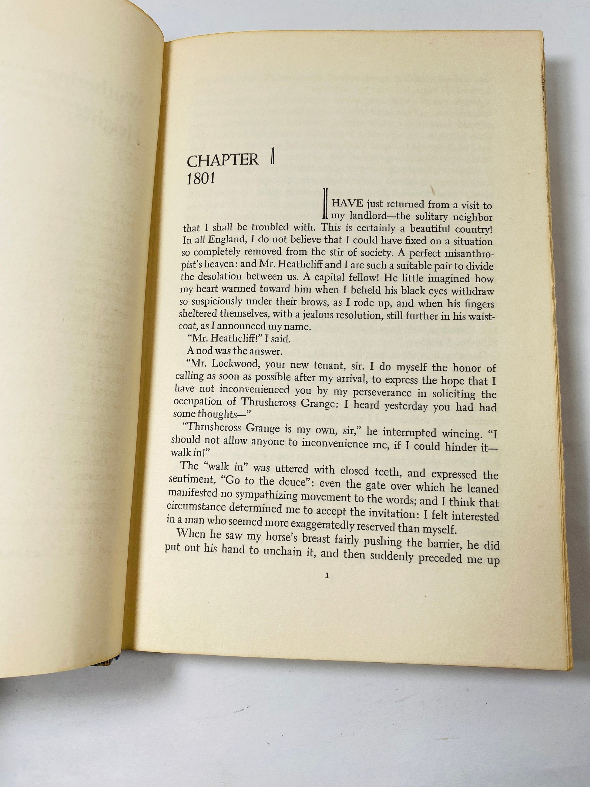 Wuthering Heights by Emily Bronte Beautiful vintage book Literary Guild edition circa 1947 Fantastic love story and gift. Embossed