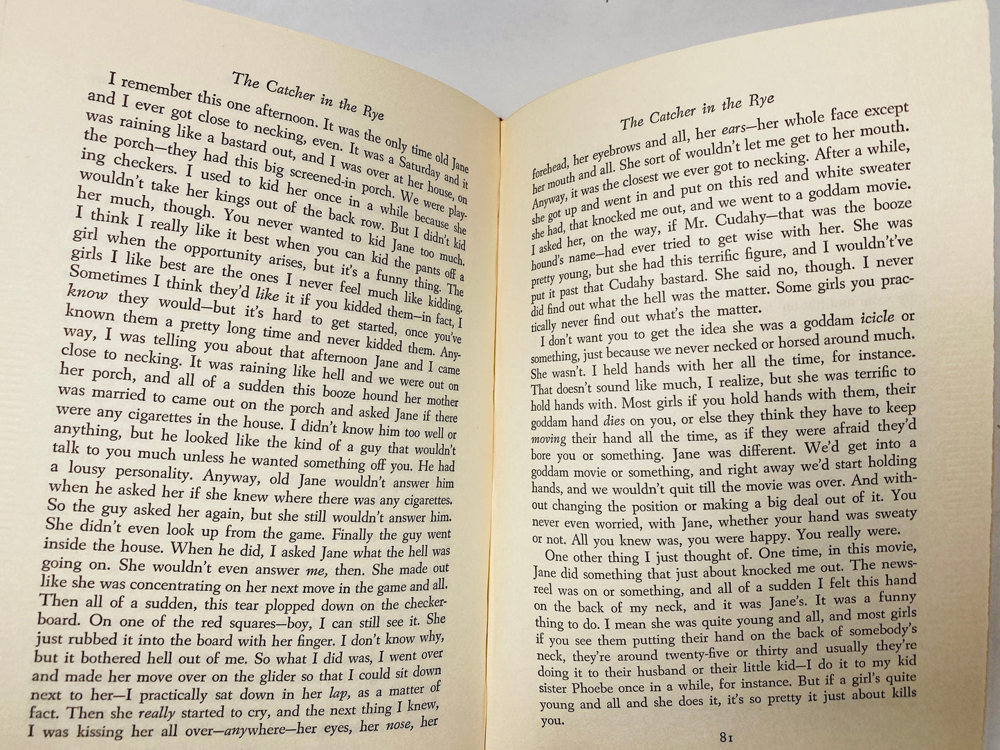Catcher in the Rye EARLY Printing by JD Salinger vintage book circa 1951 BCE Teenage angst alienation Holden Caulfield gift