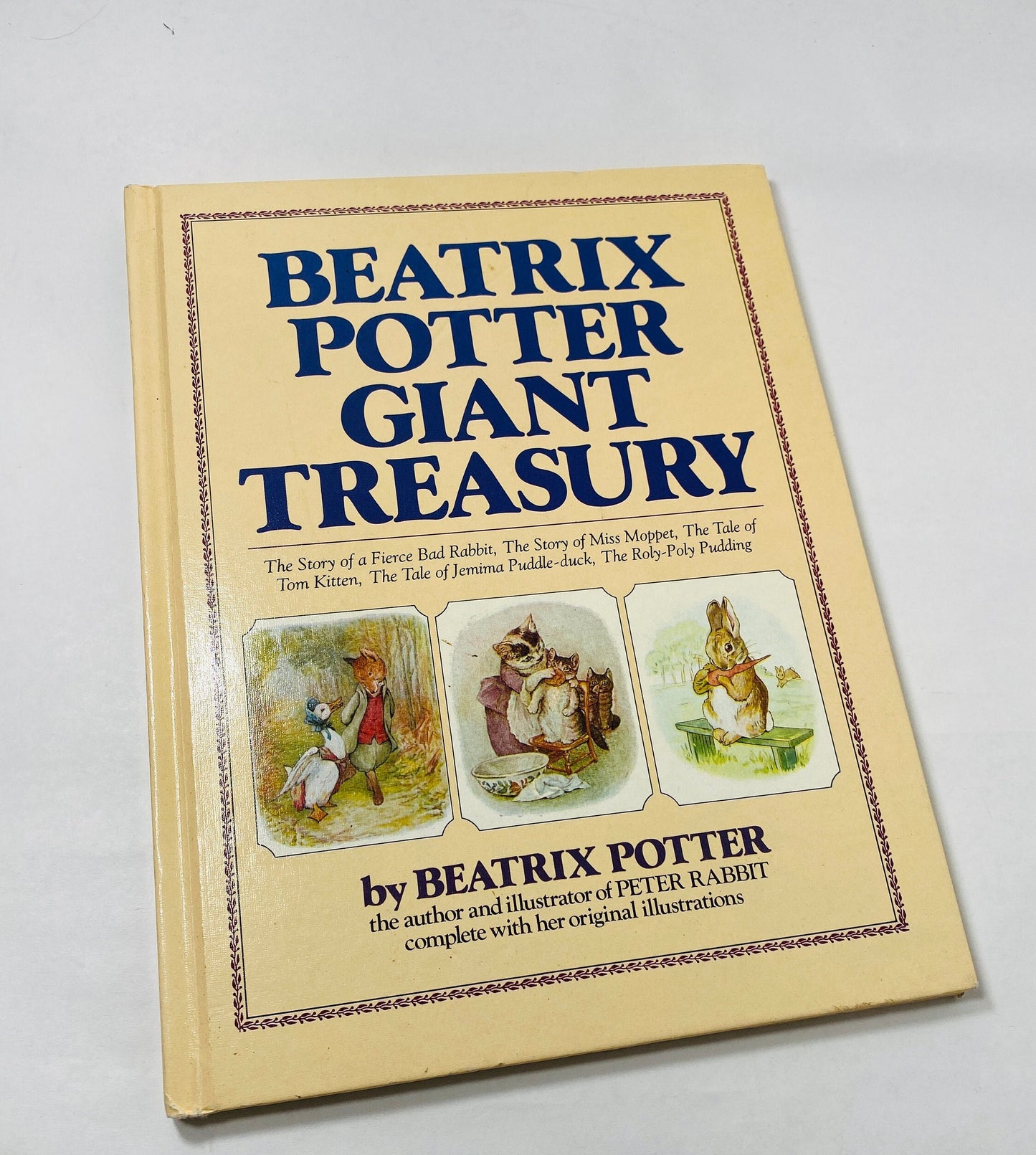 Classic Tales of Beatrix Potter Vintage Giant Treasury book circa 1984 original Peter Rabbit Adventures Christmas stocking stuffer LARGE