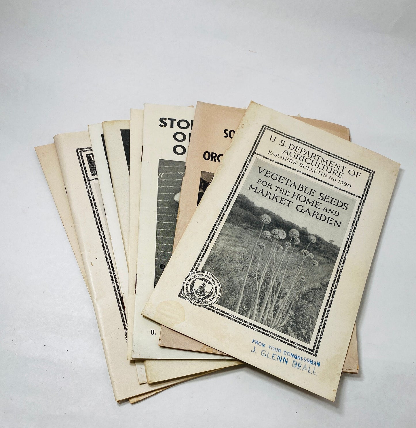 Vintage Agriculture Department farm booklets vegetable seeds garden orchards vineyard corn forest oats plum prune homesteading