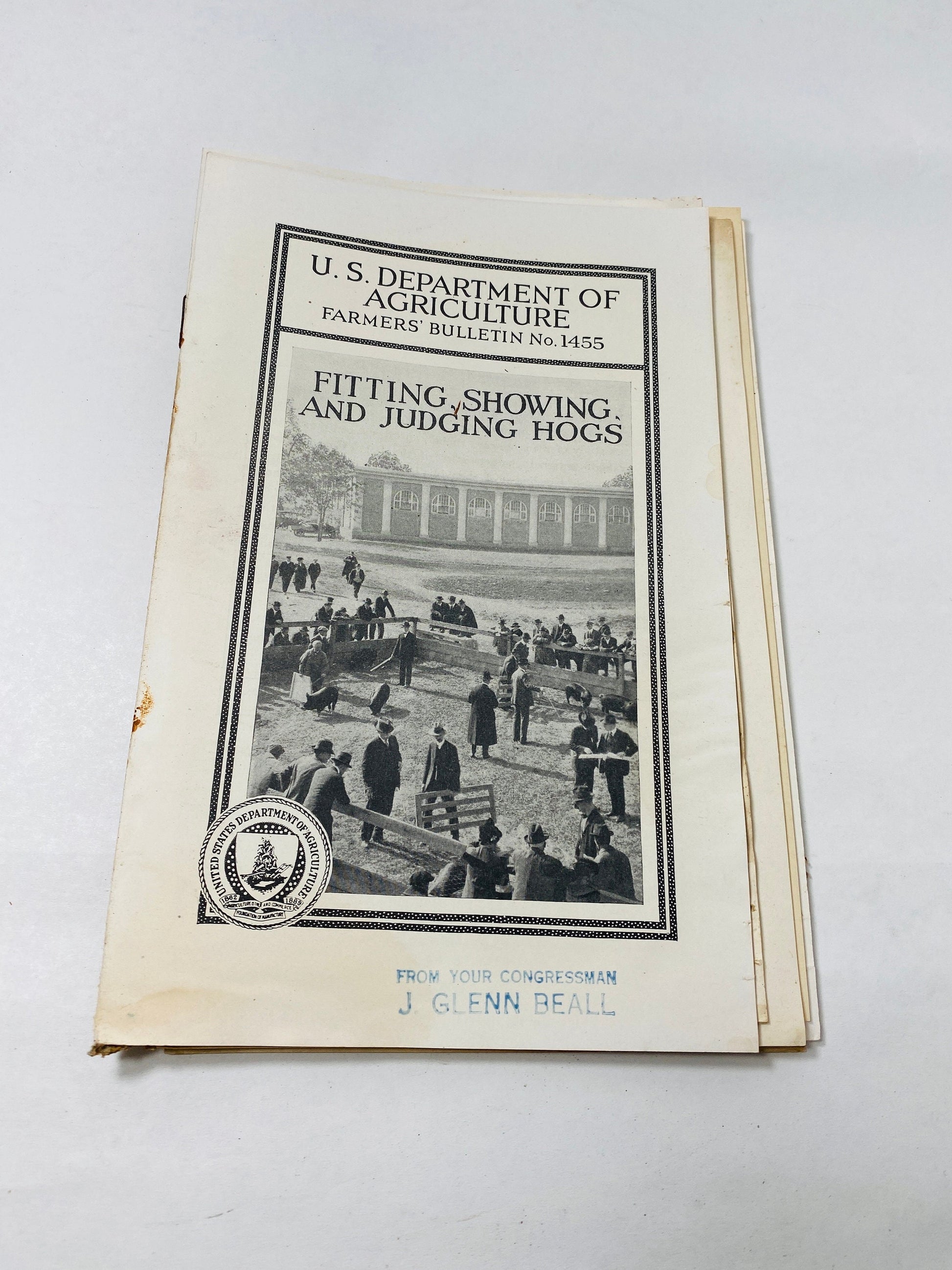 Vintage Agriculture Department farm booklets Guinea Fowl Angora goat milk sheep capons hog houses chickens homestead