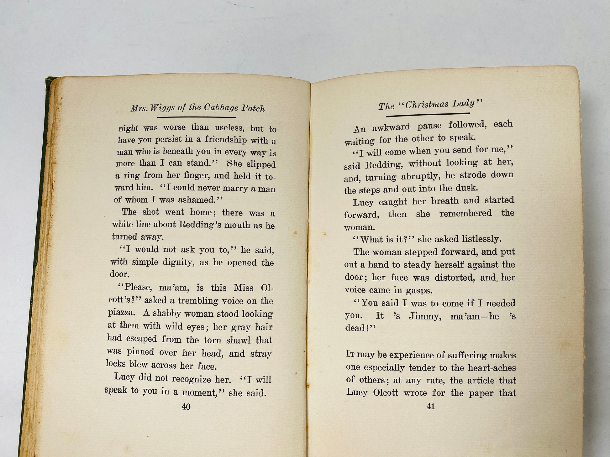 1903 Mrs Wiggs of the Cabbage Patch by Alice Caldwell Hegan Vintage antique book about a southern family coping with poverty Green decor