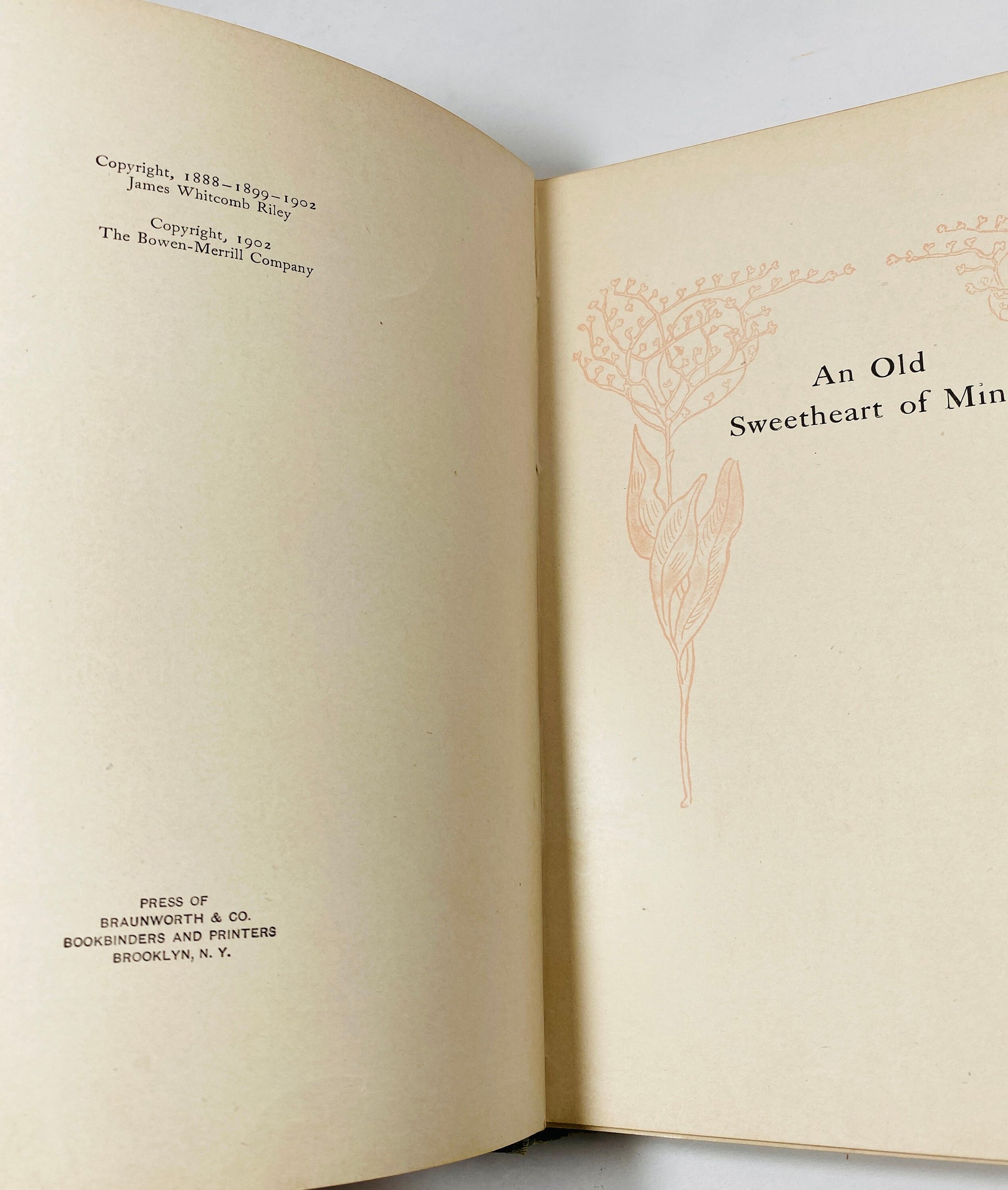 1902 An Old Sweetheart of Mine vintage romantic poetry book by James Whitcomb Riley Antique honeydew green cabin home decor Stocking Stuffer