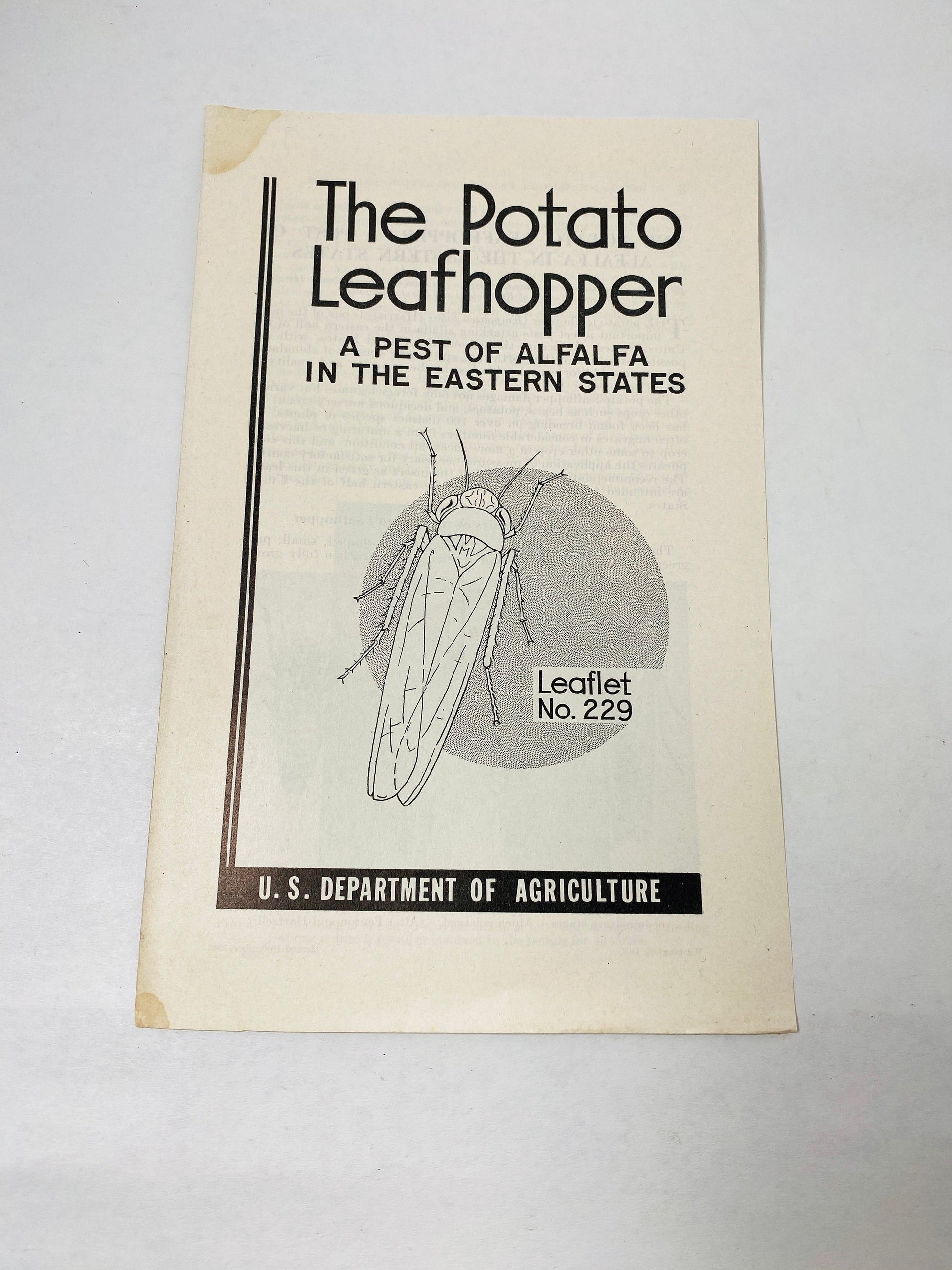 1940s Vintage Agriculture Department farm booklets potato harvesting diseases storage leafhopper homestead