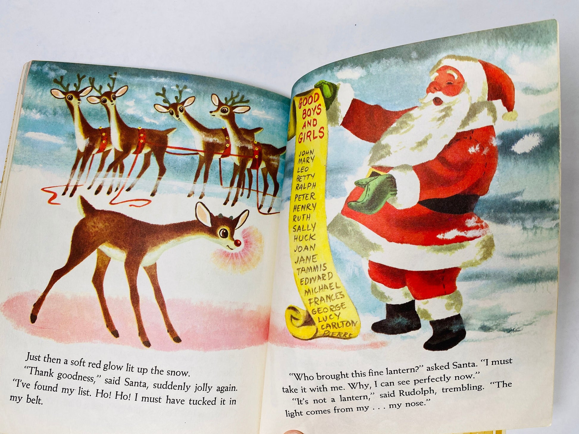 1958 Rudolph the Red-Nosed Reindeer vintage Little Golden Book FIRST PRINTING Barbara Shook Hazen Illustrated by Richard Scarry